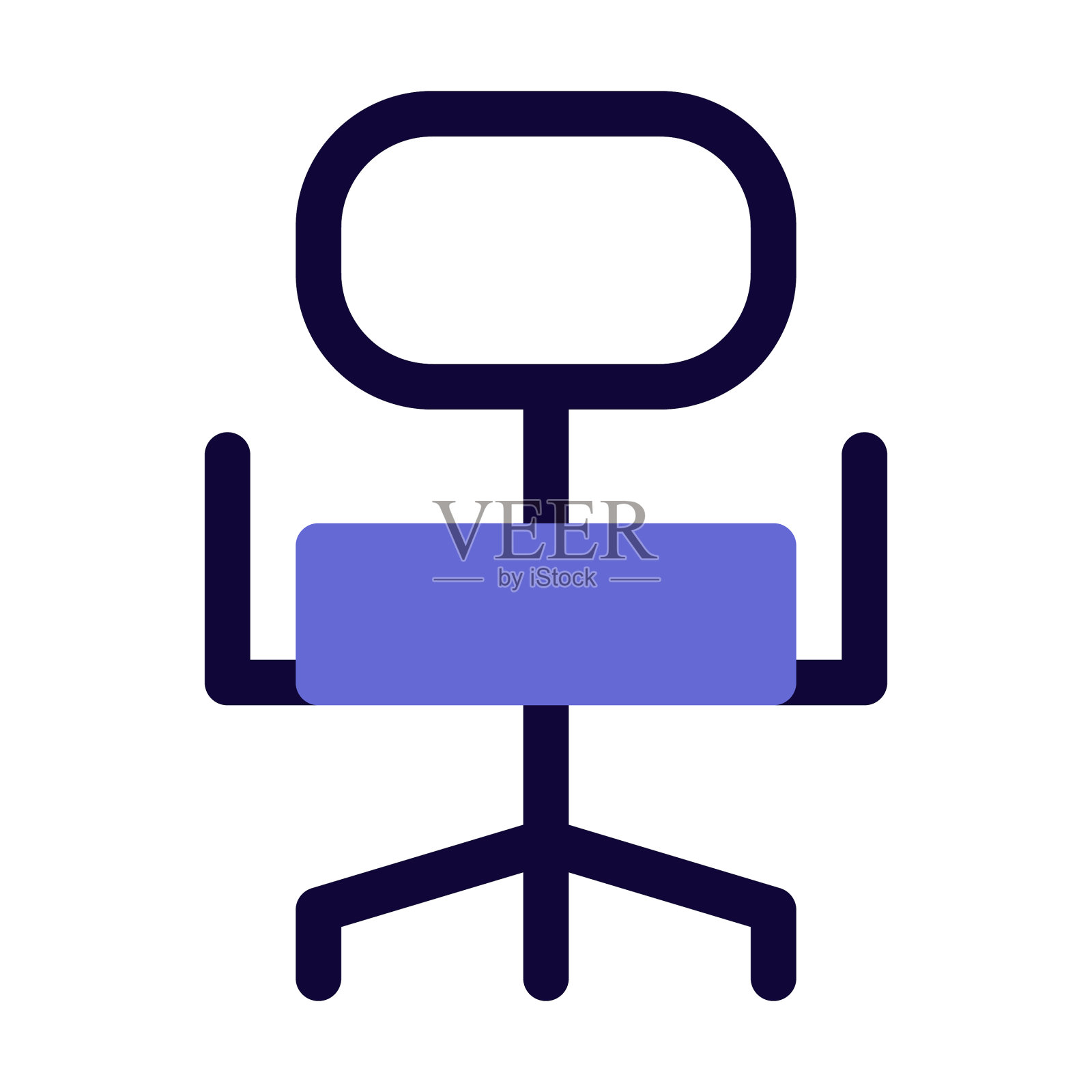 舒适的软垫椅子的工作空间和办公室设计元素图片