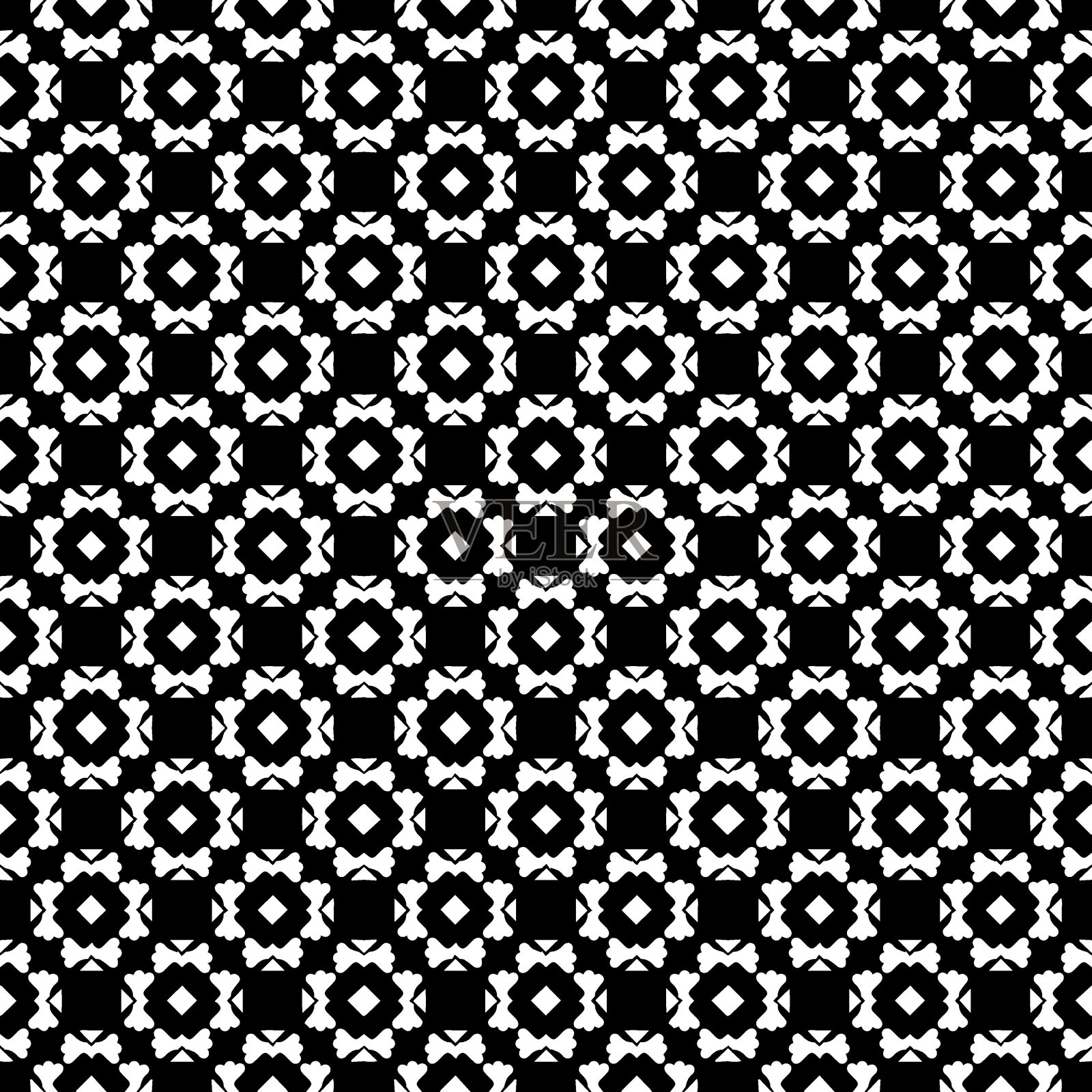 黑白无缝图案纹理。灰度装饰平面设计。插画图片素材