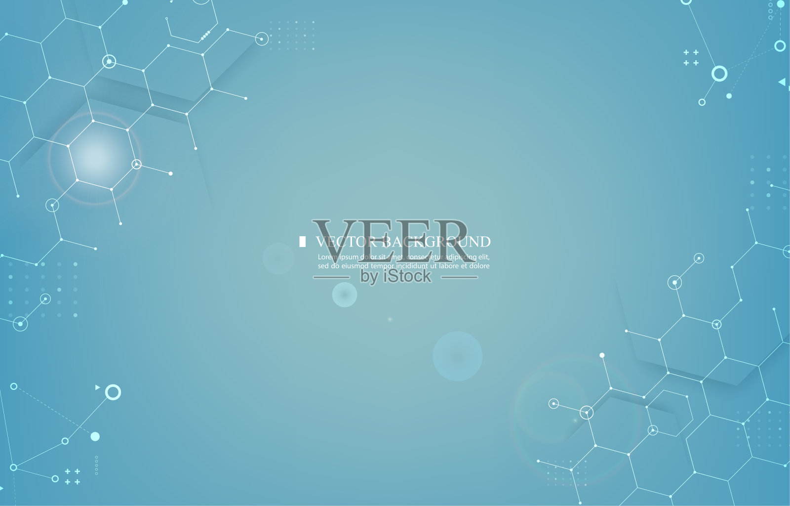 抽象技术背景。计算机网络。未来的墙纸。几何六边形插画图片素材