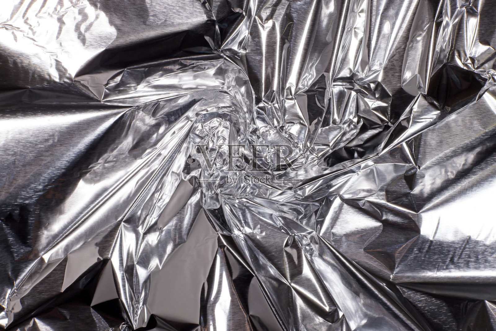 皱巴巴的铝箔作为背景或纹理照片摄影图片