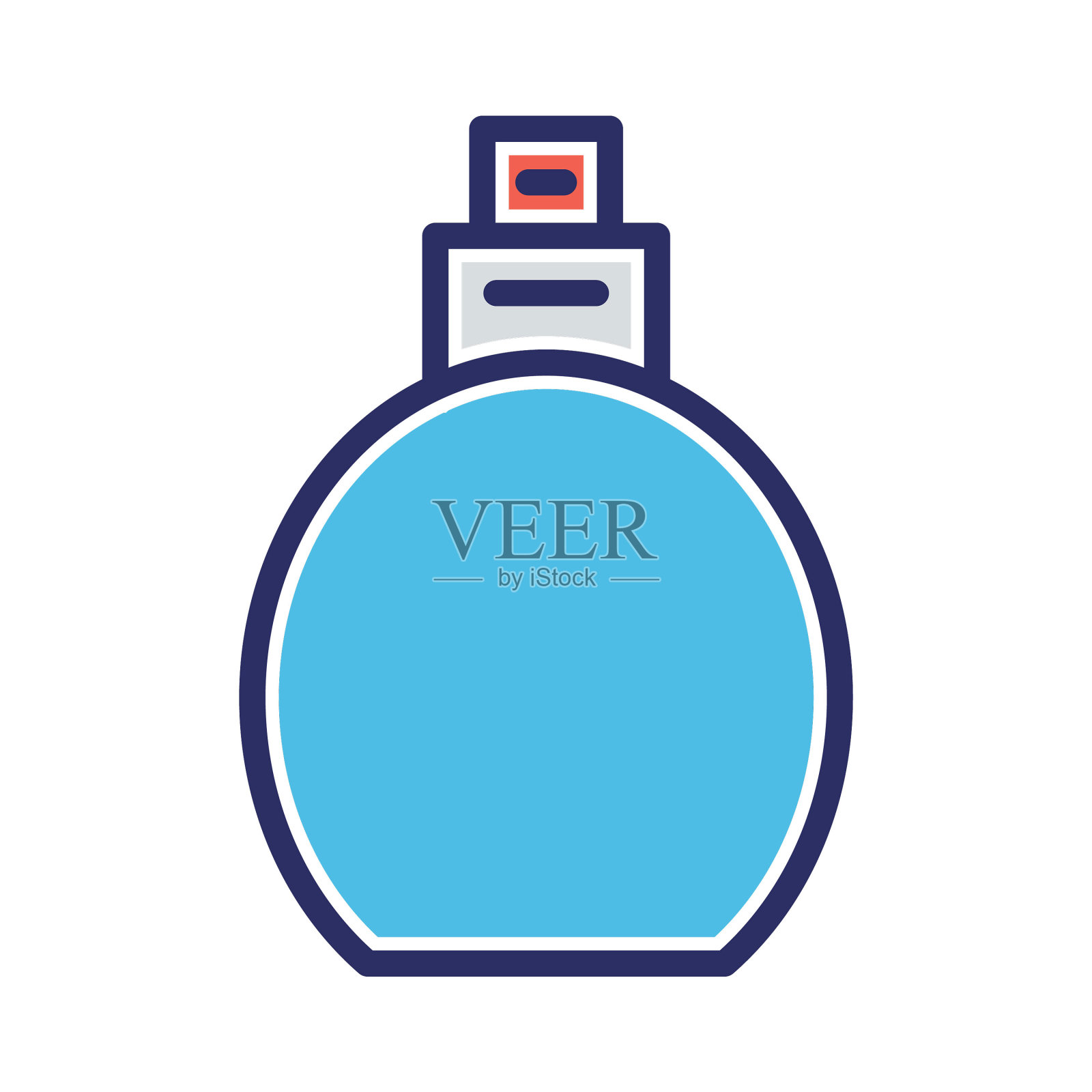 瓶子，香水隔离矢量图标，可以很容易地修改或编辑插画图片素材