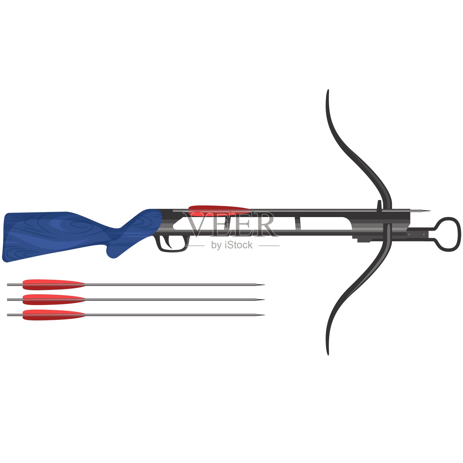 十字弓和箭头矢量图标插画图片素材