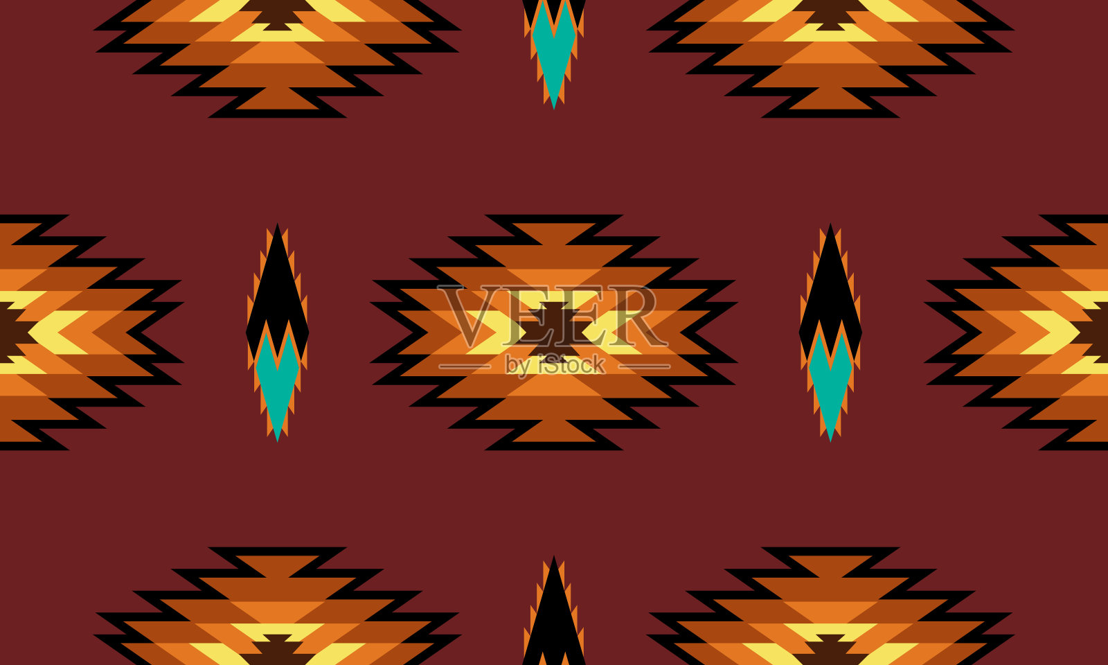 美国印第安人插画图片素材