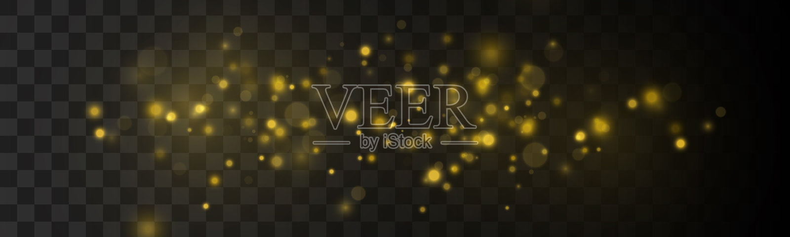 散焦的金色颗粒闪闪发光。圣诞节的概念。插画图片素材