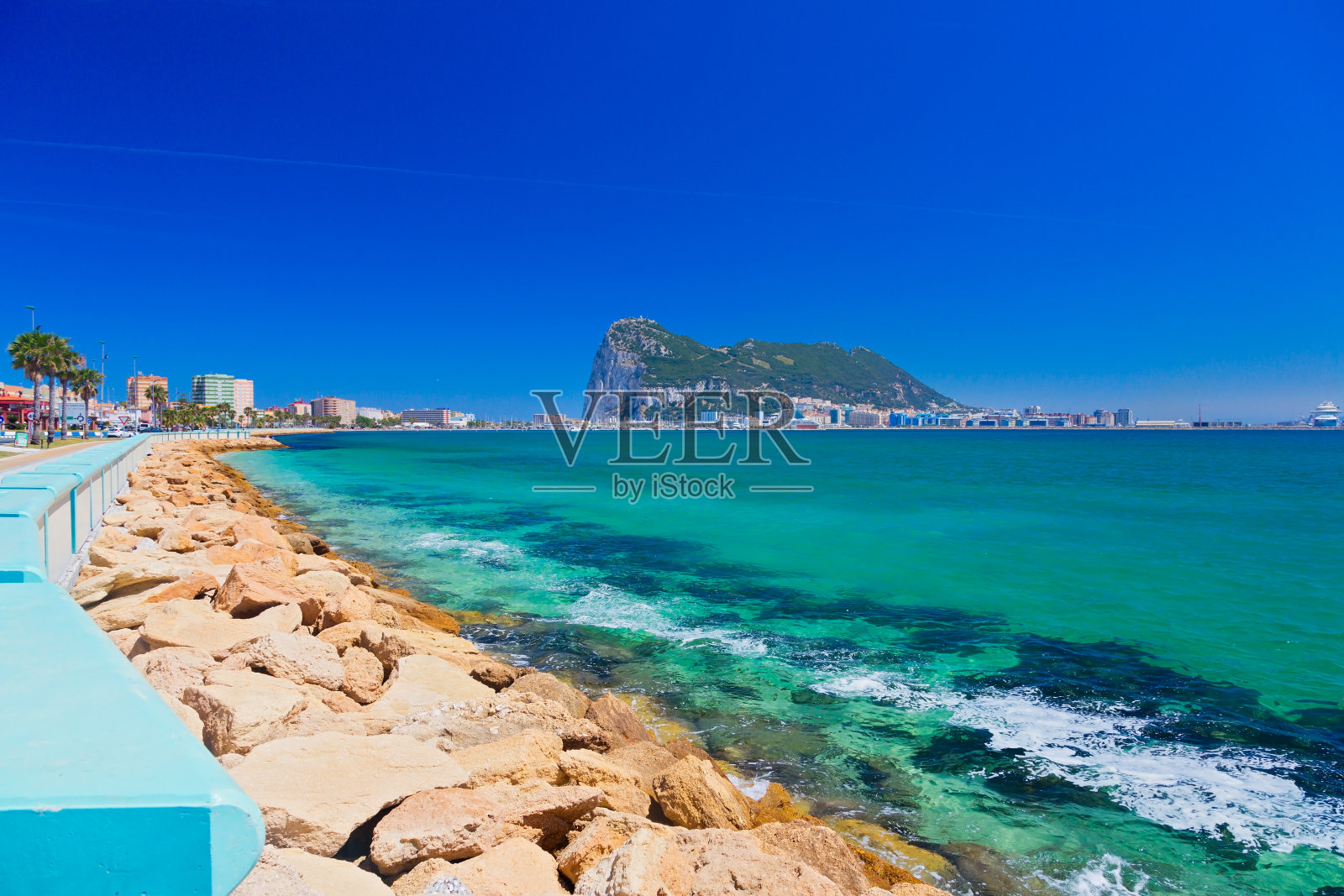 直布罗陀全景，欧洲照片摄影图片