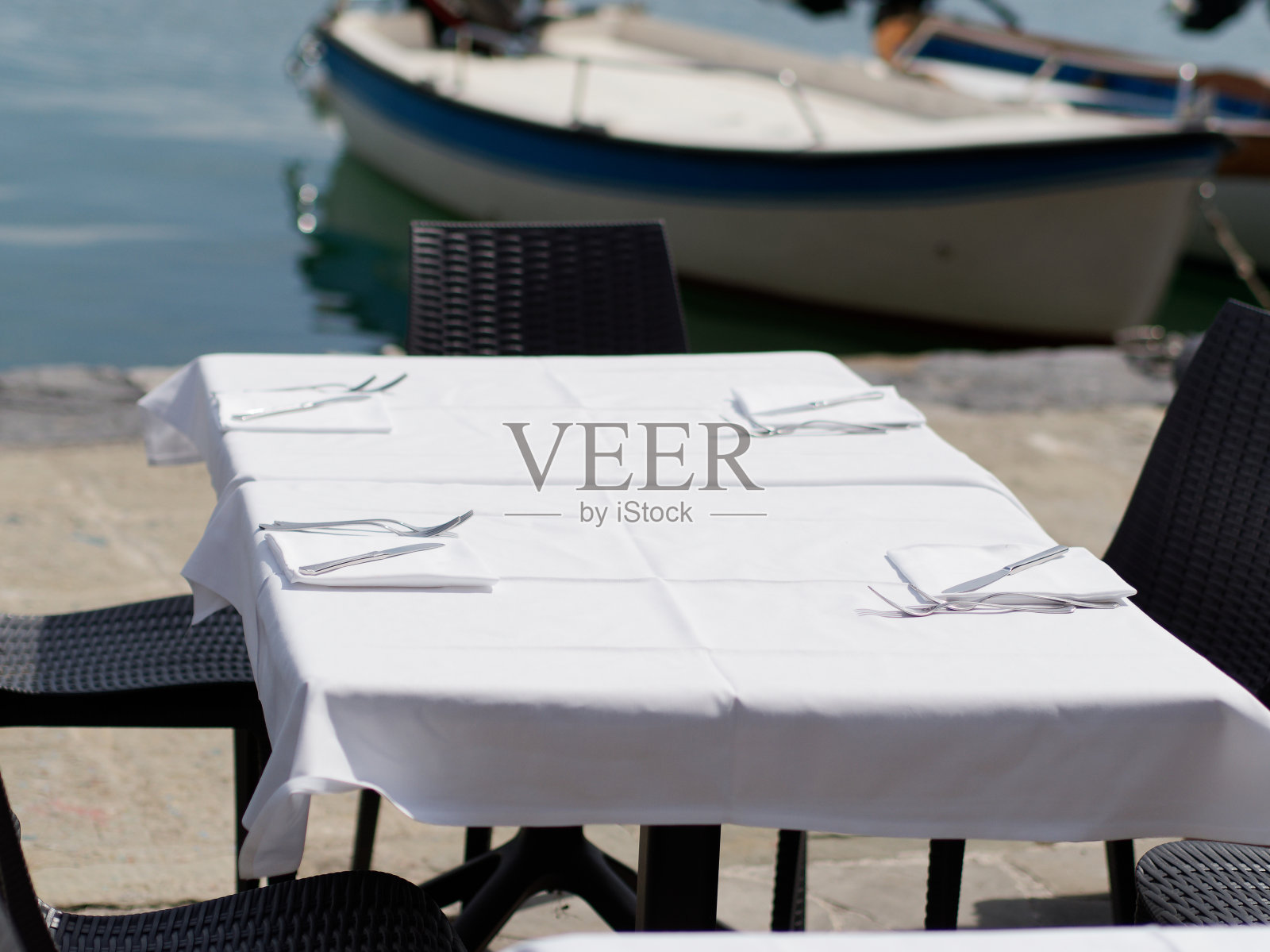 意大利la spezia fezzano海边餐厅的细节照片摄影图片