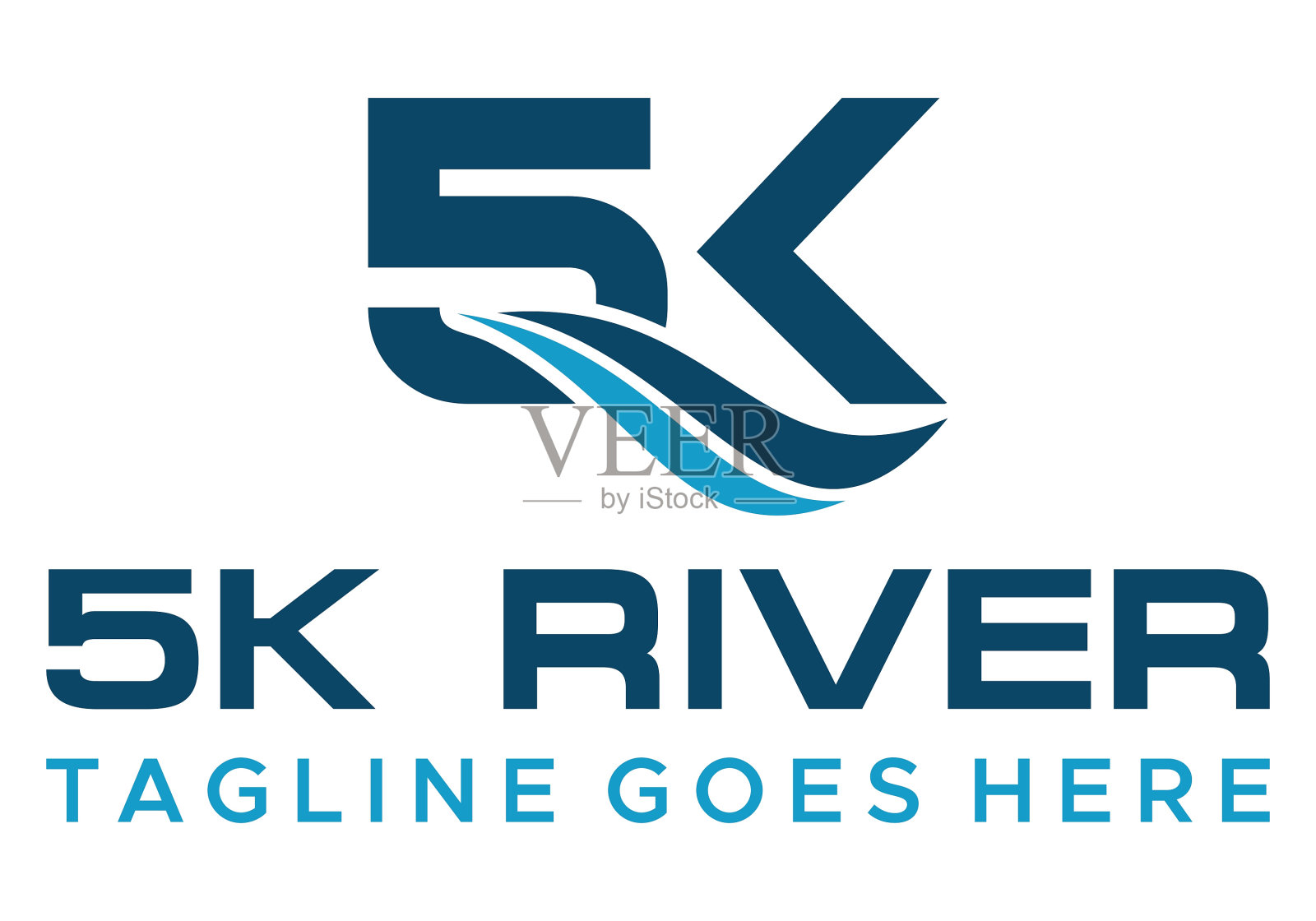 5K河符号标志设计插画图片素材