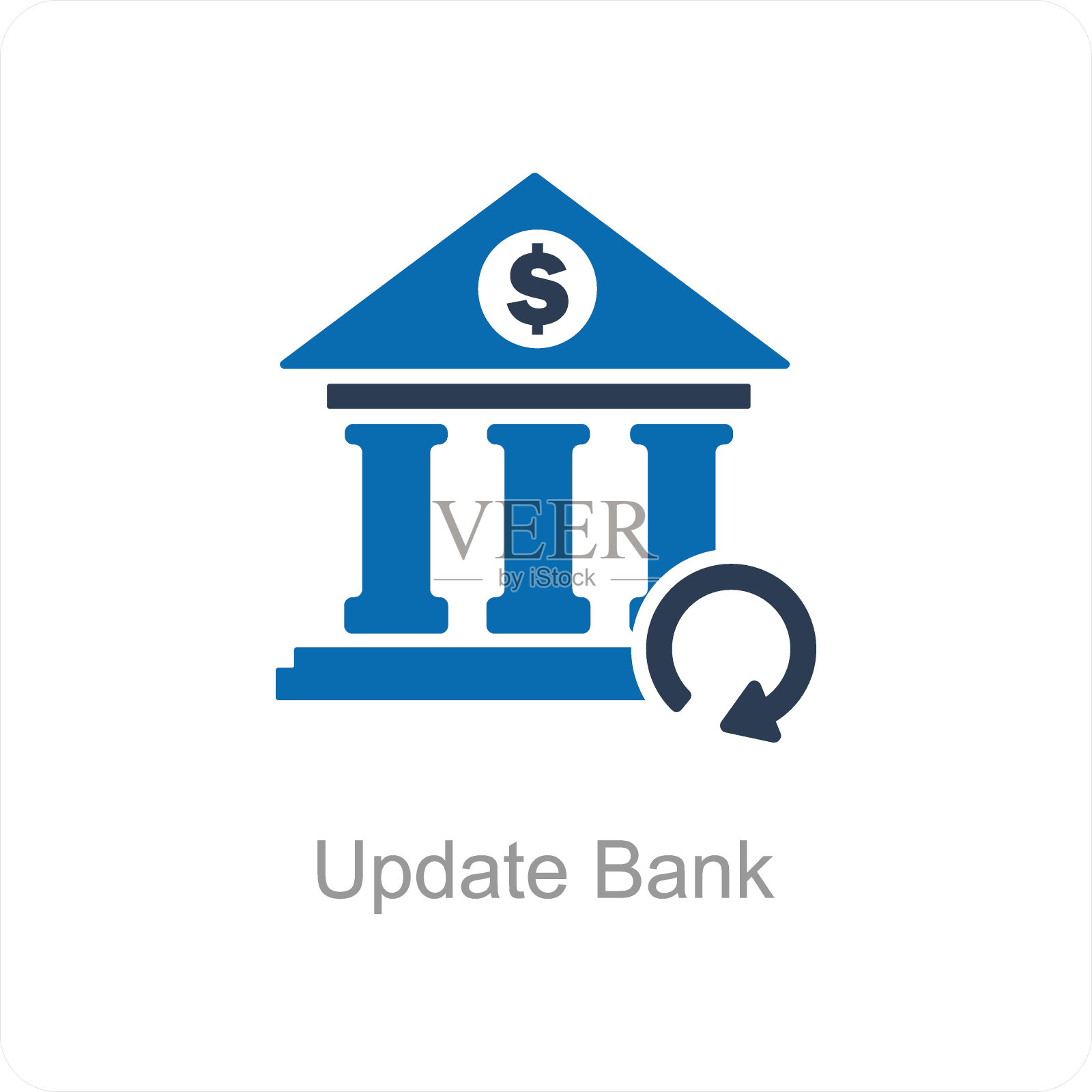 更新银行和银行图标概念图标素材