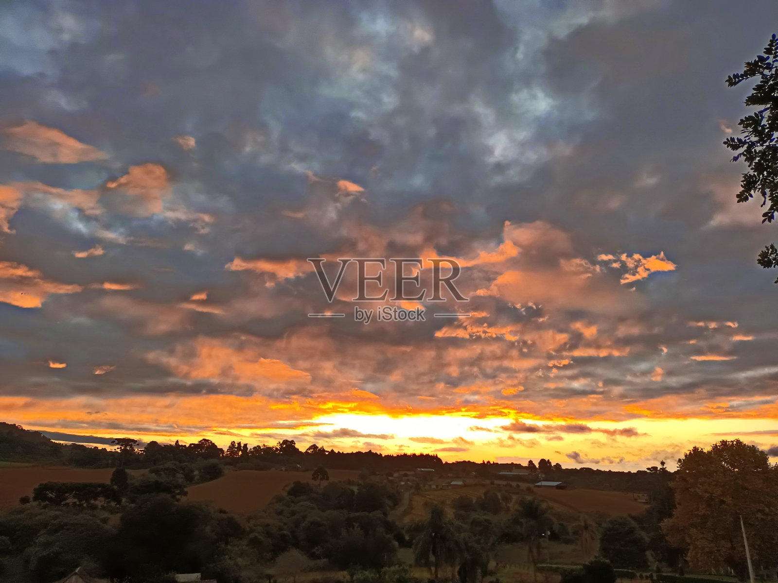 乡村夕阳照片摄影图片