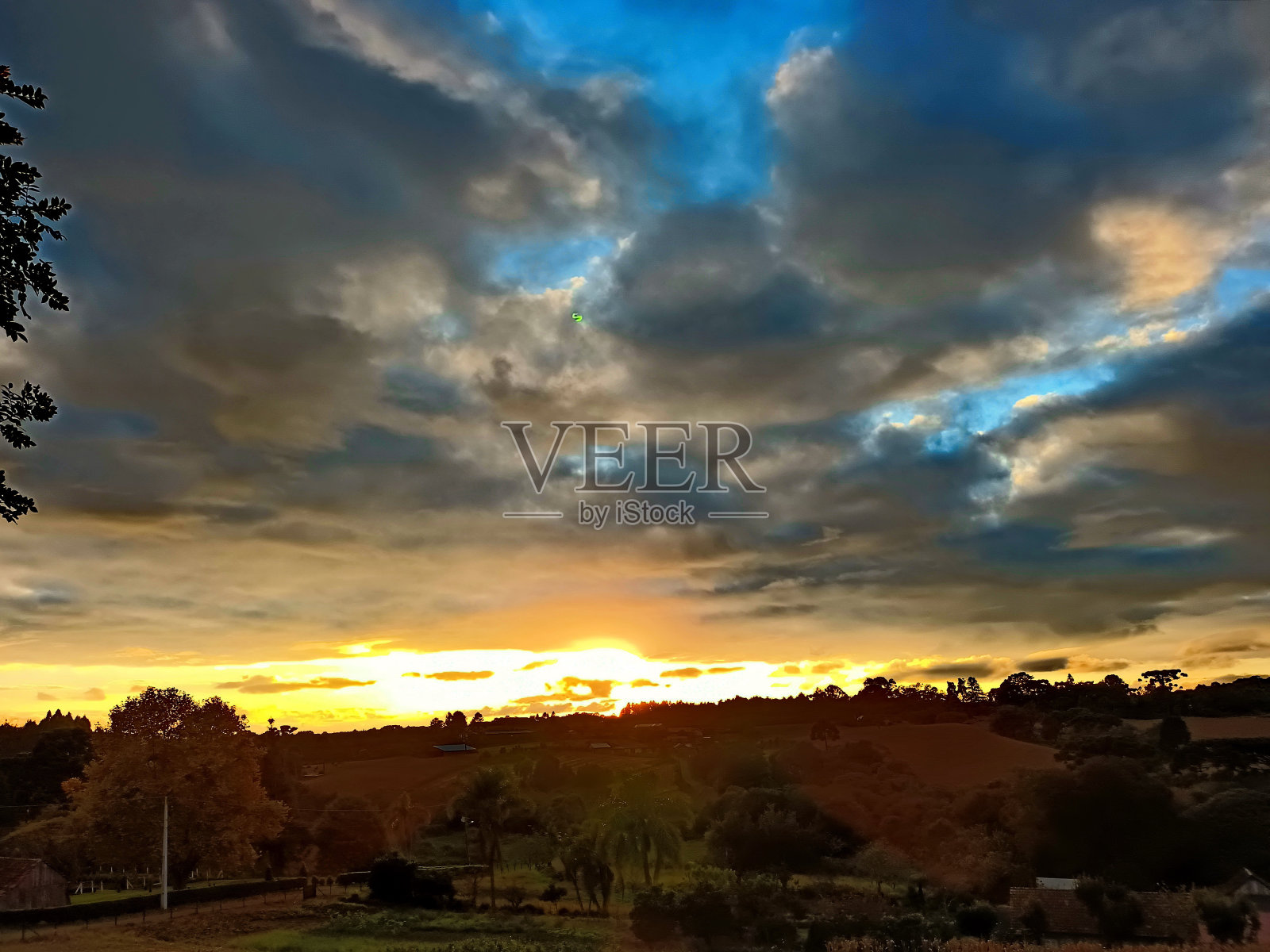 乡村夕阳照片摄影图片