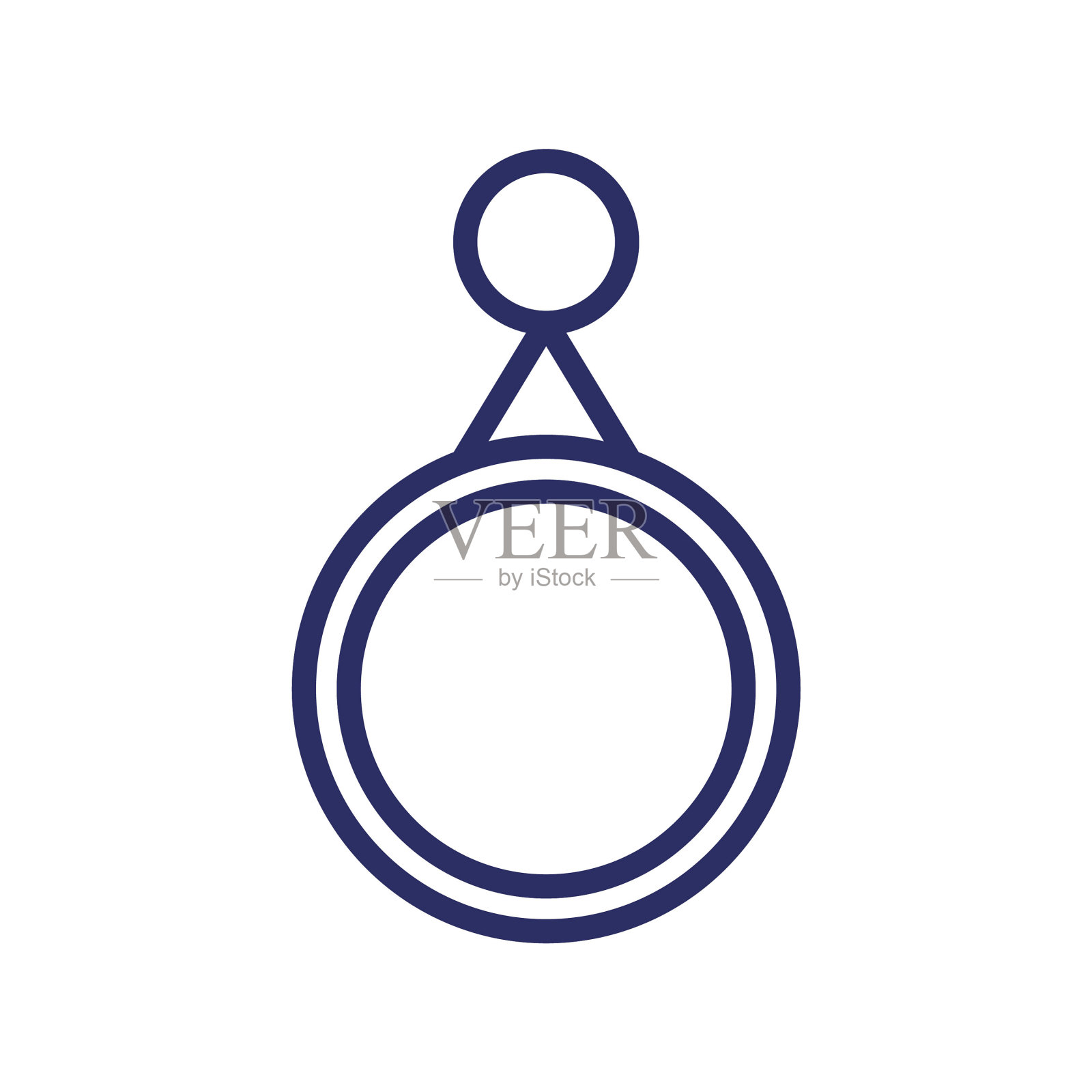 手镜，看隔离矢量图标，可以很容易地修改或编辑插画图片素材