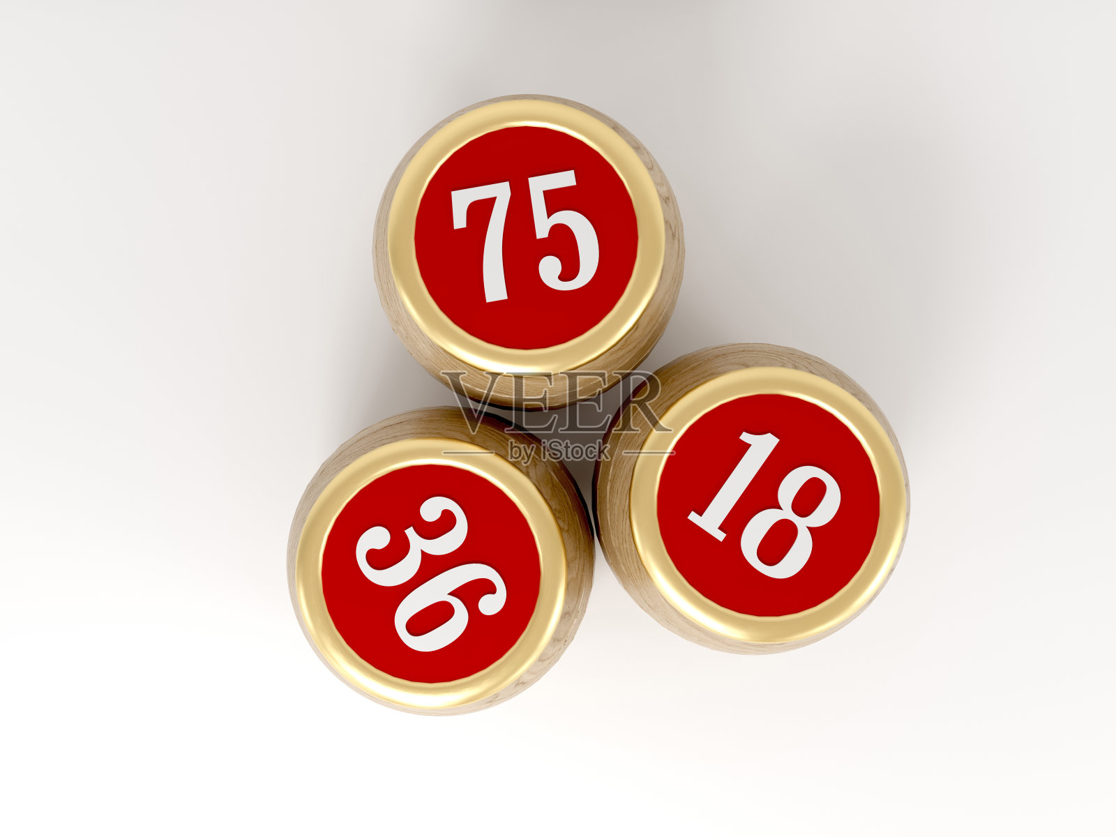 乐透游戏木桶。照片摄影图片