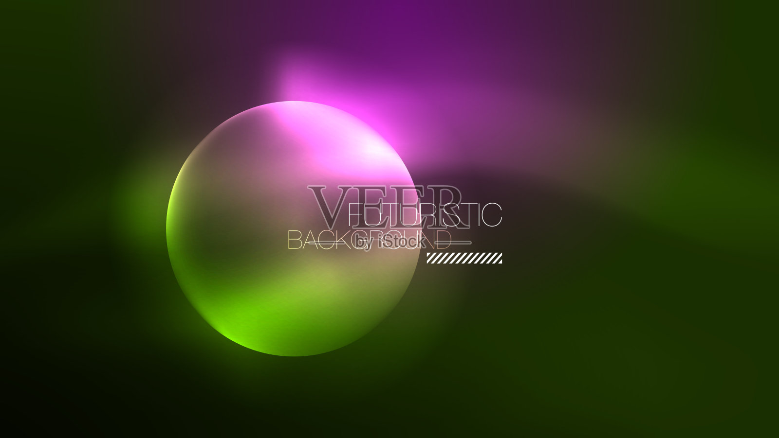 霓虹灯发光圈，魔幻能量空间灯光概念，抽象背景壁纸设计插画图片素材