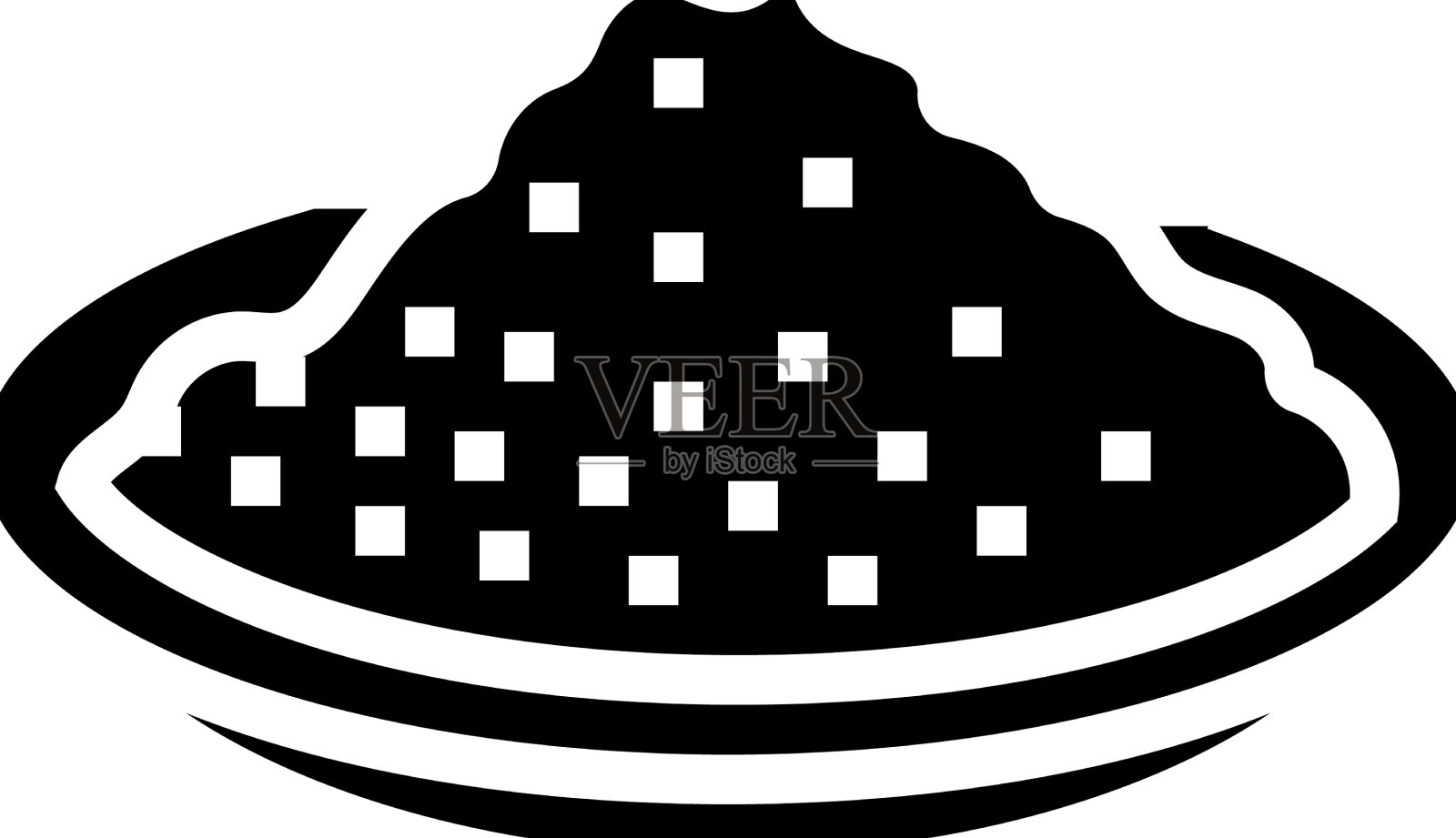 咖喱食物草药的字形图标设计元素图片