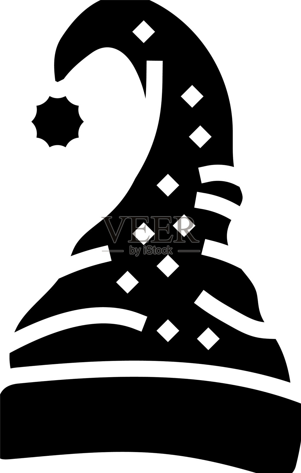 帽子精灵圣诞字形图标设计元素图片