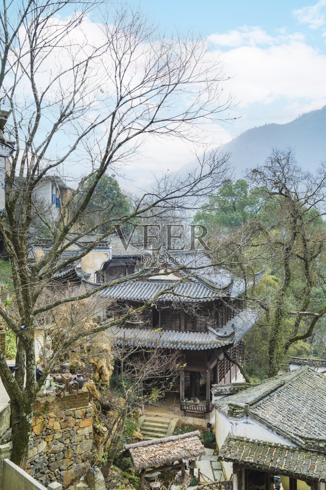 中国南方的历史古镇照片摄影图片