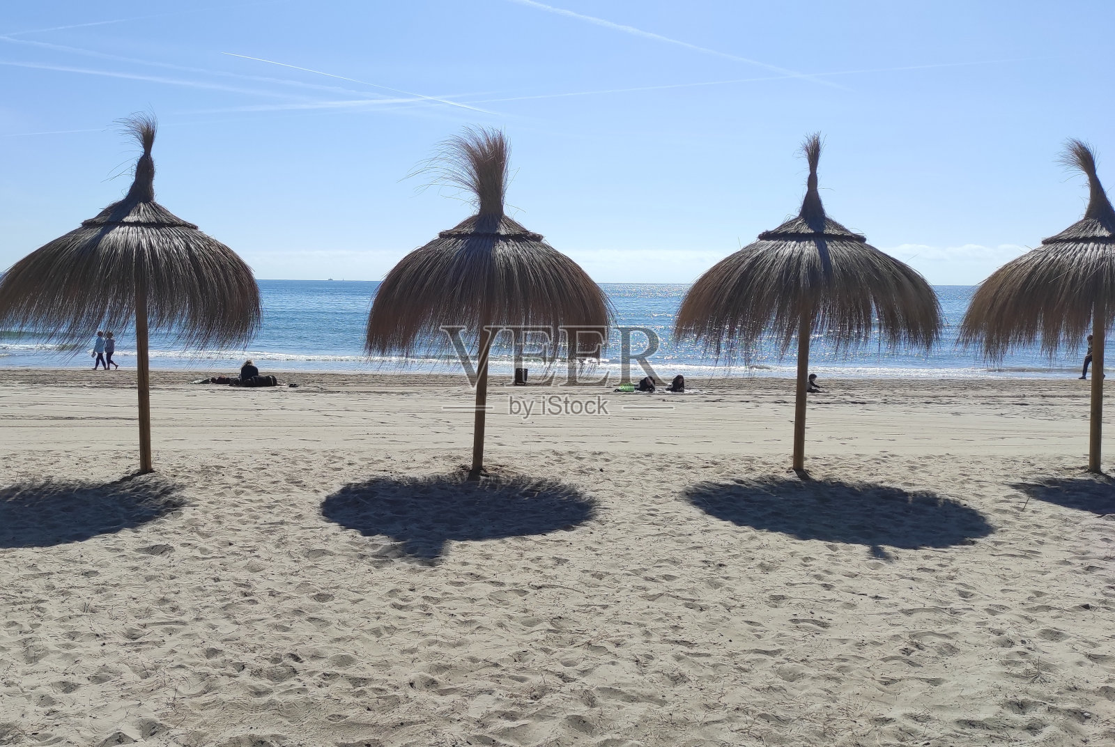 拉皮内达海滩日照片摄影图片