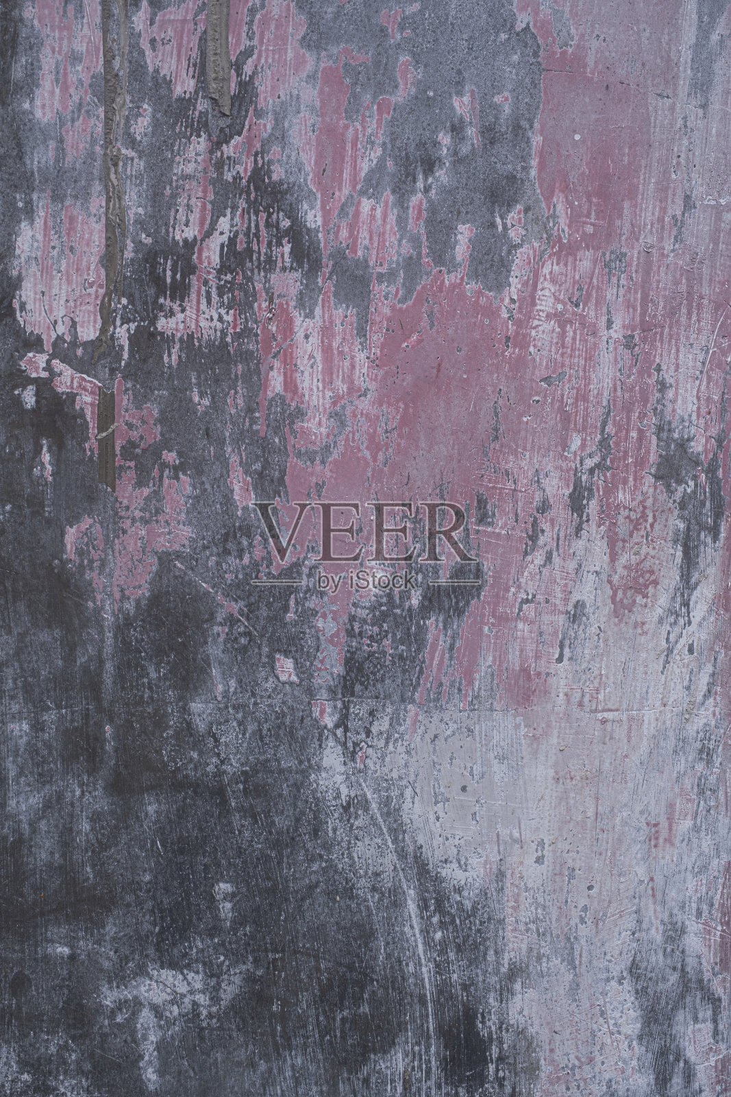 涂有黑色污迹的水泥墙面，纹理粗糙照片摄影图片