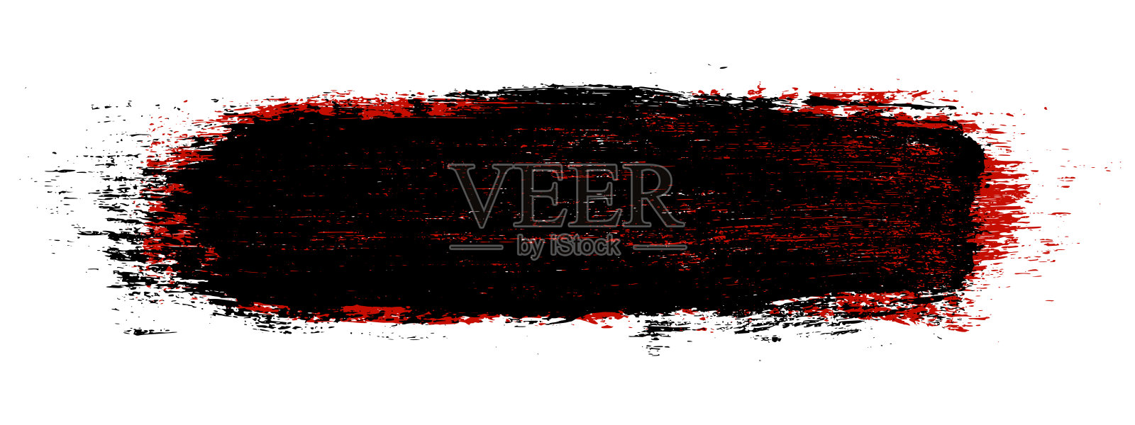黑色和红色的笔触墨水插画图片素材