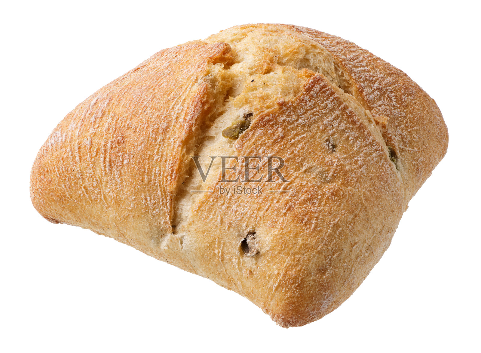 传统的意大利小麦面包，ciabatta照片摄影图片