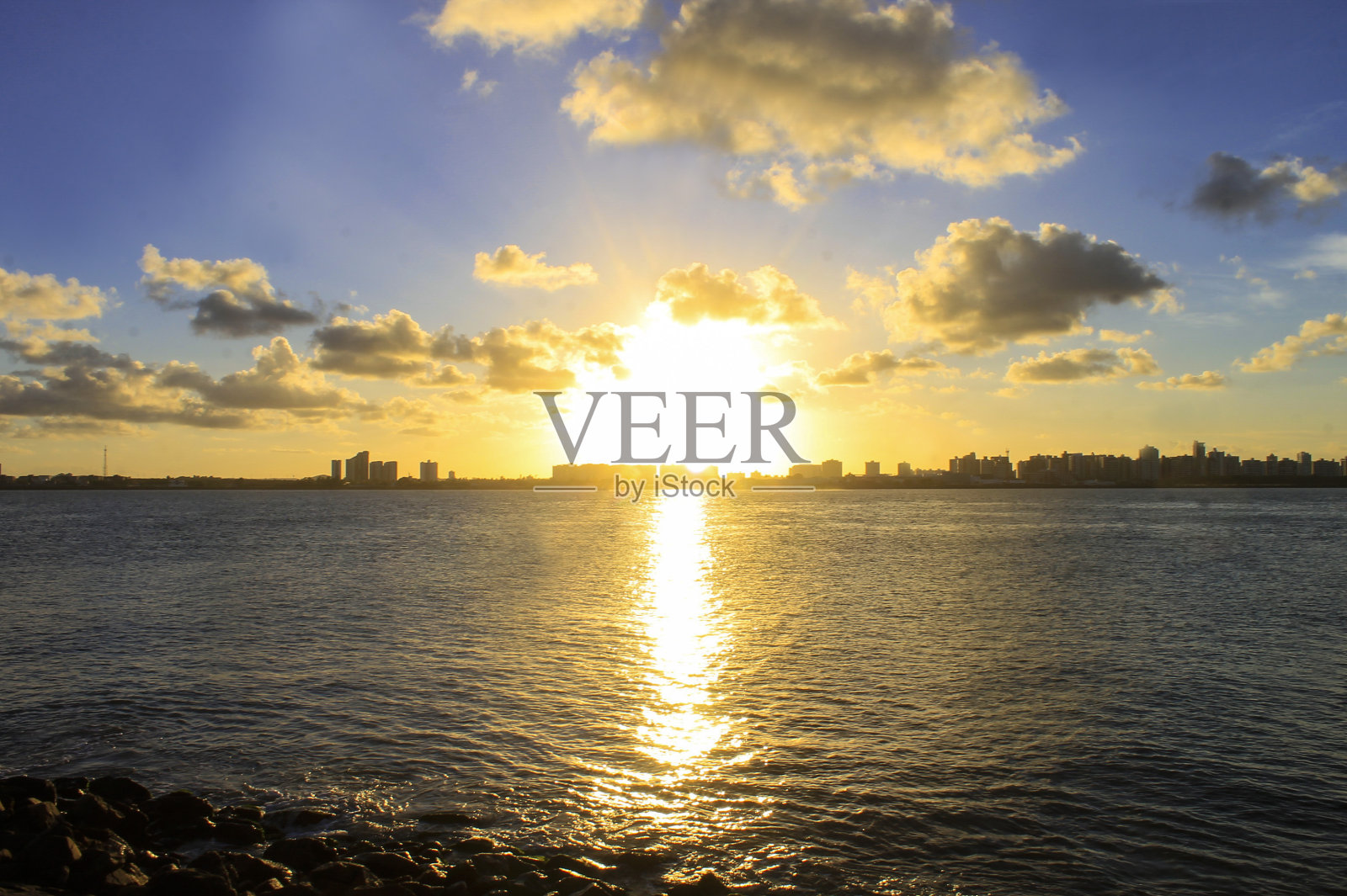 巴西美丽的日落照片摄影图片