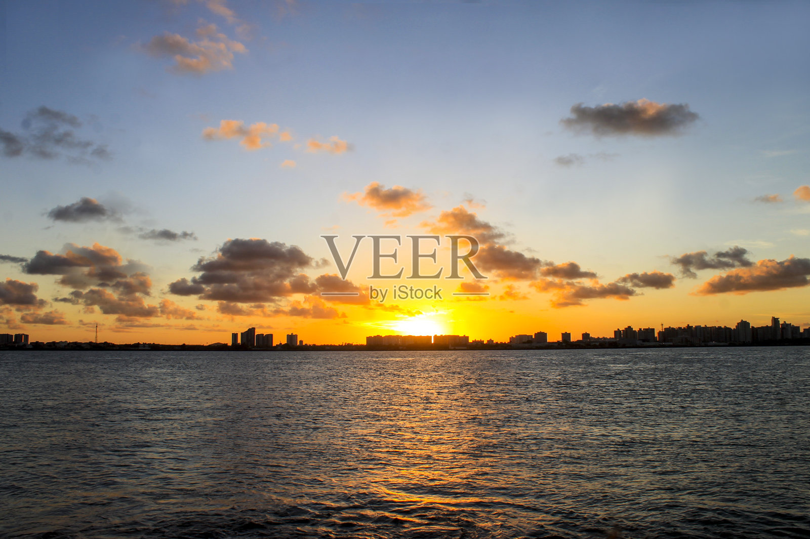 巴西美丽的日落照片摄影图片