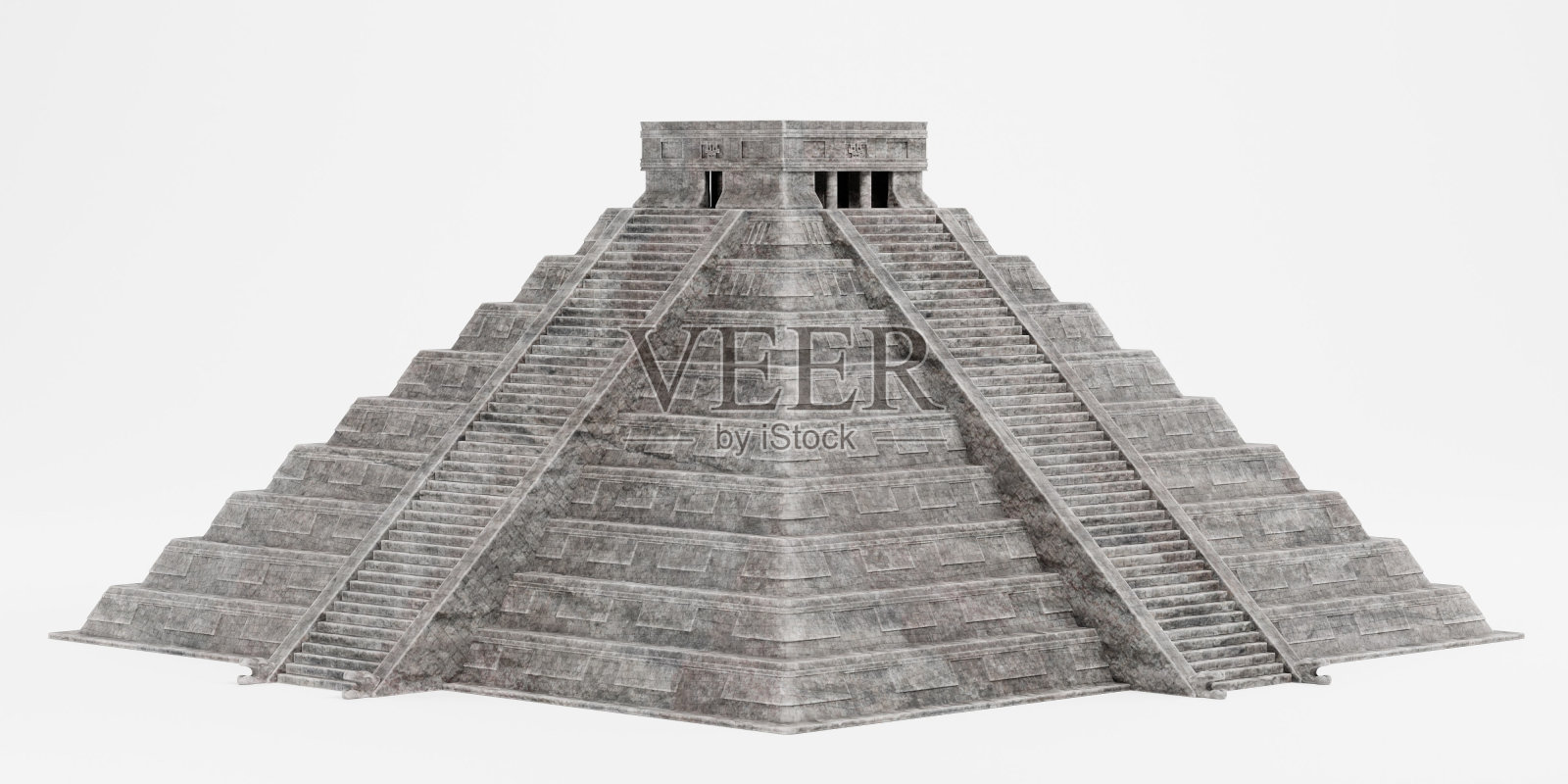 逼真的3D渲染玛雅金字塔照片摄影图片