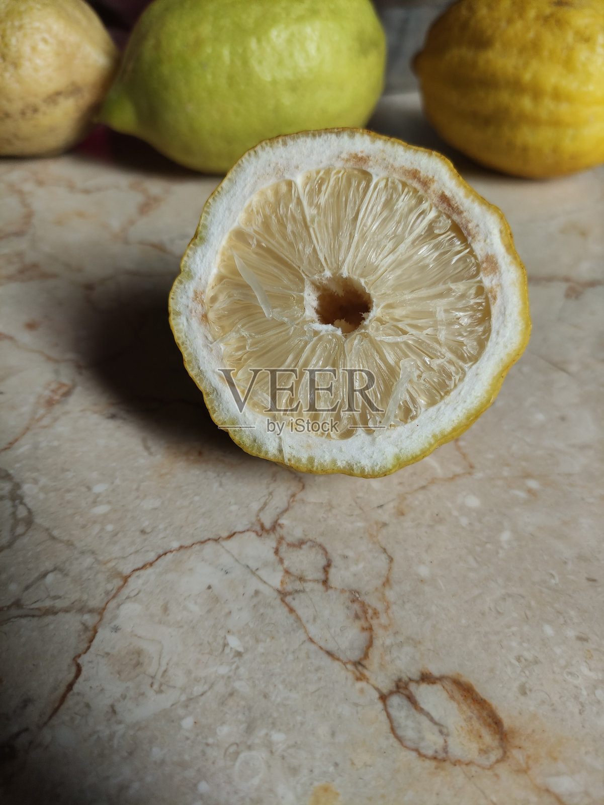 新鲜柠檬的特写照片摄影图片