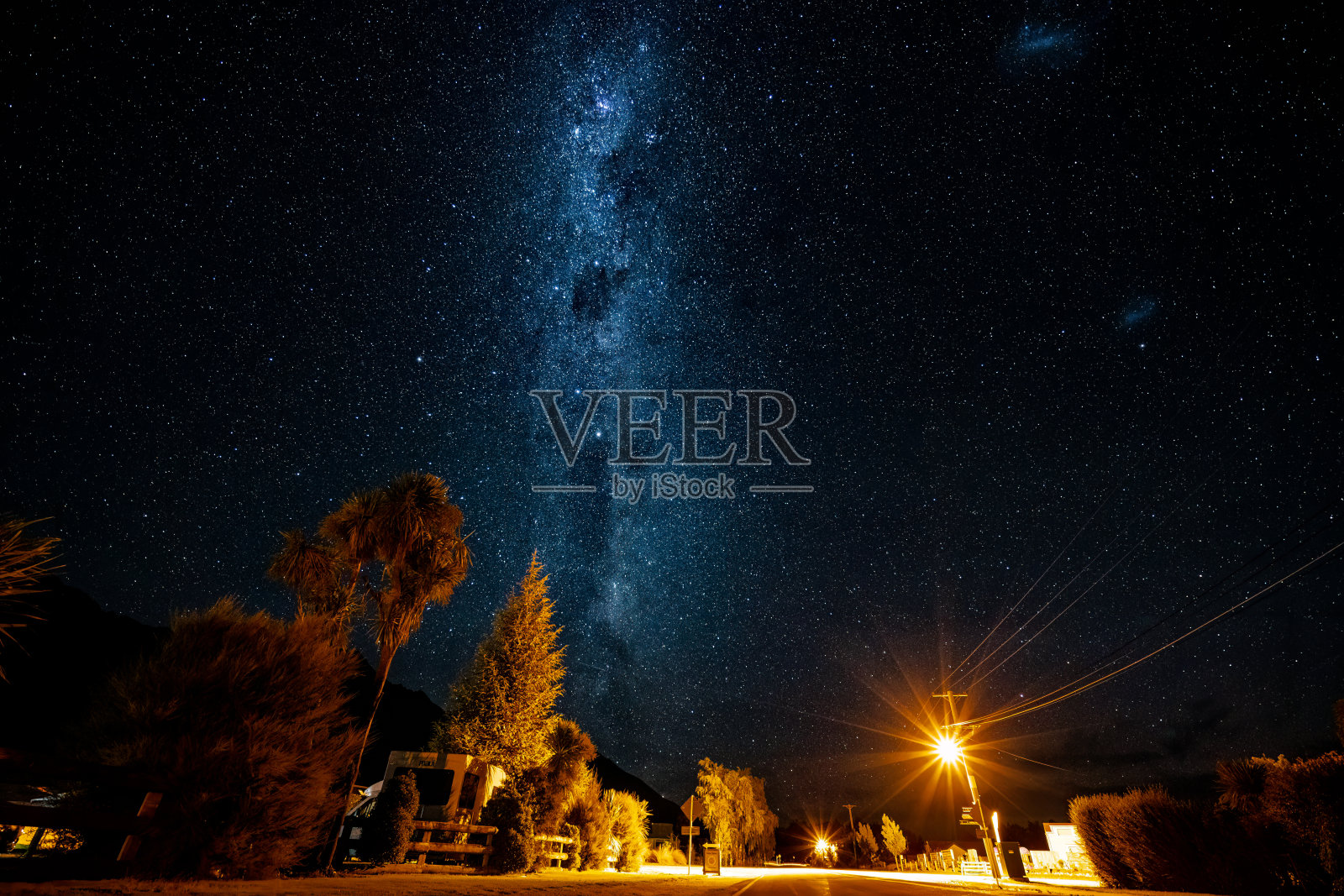 新西兰格伦诺奇的银河景象照片摄影图片