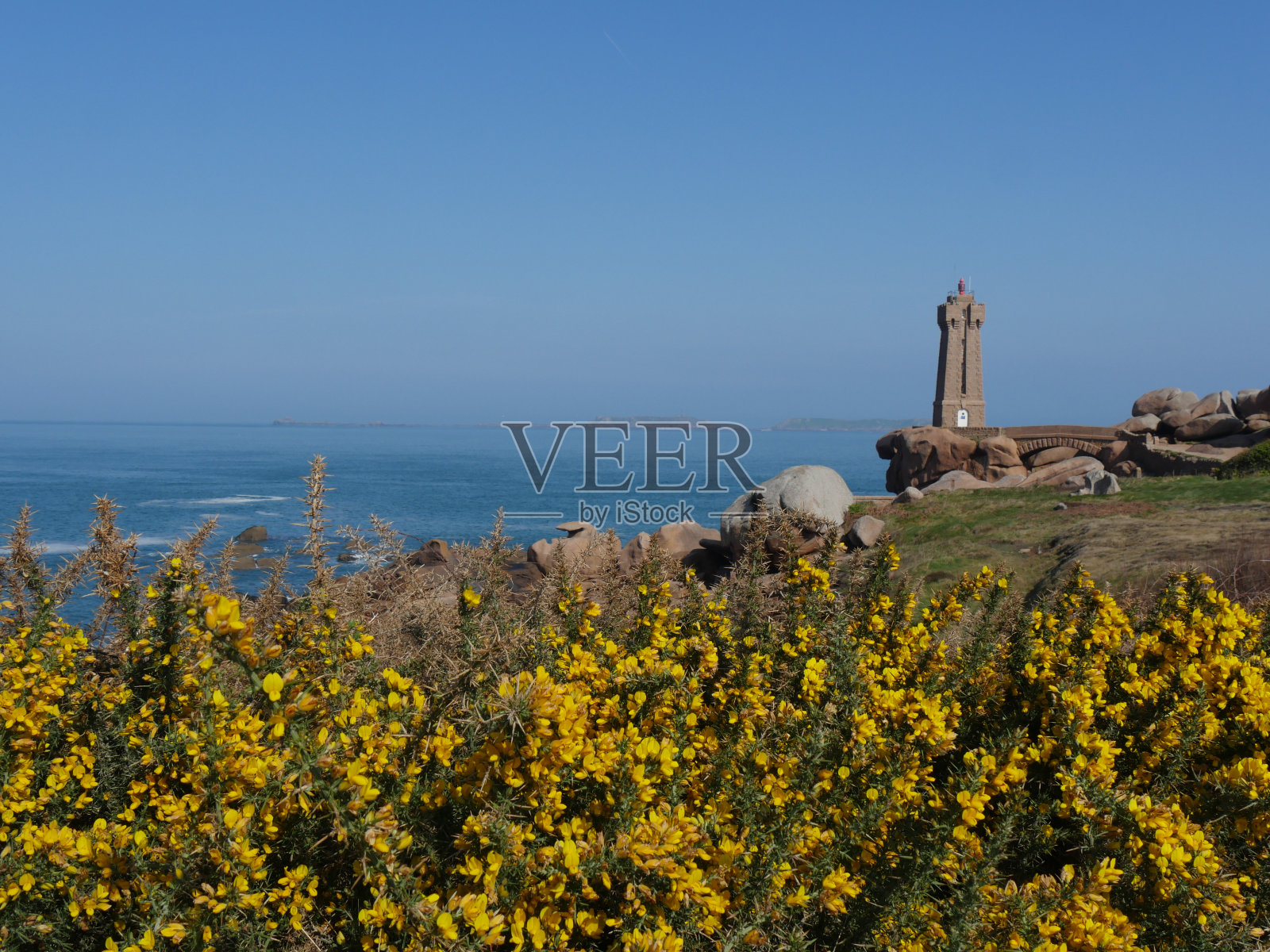 布列塔尼景观，灯塔，欧力士照片摄影图片