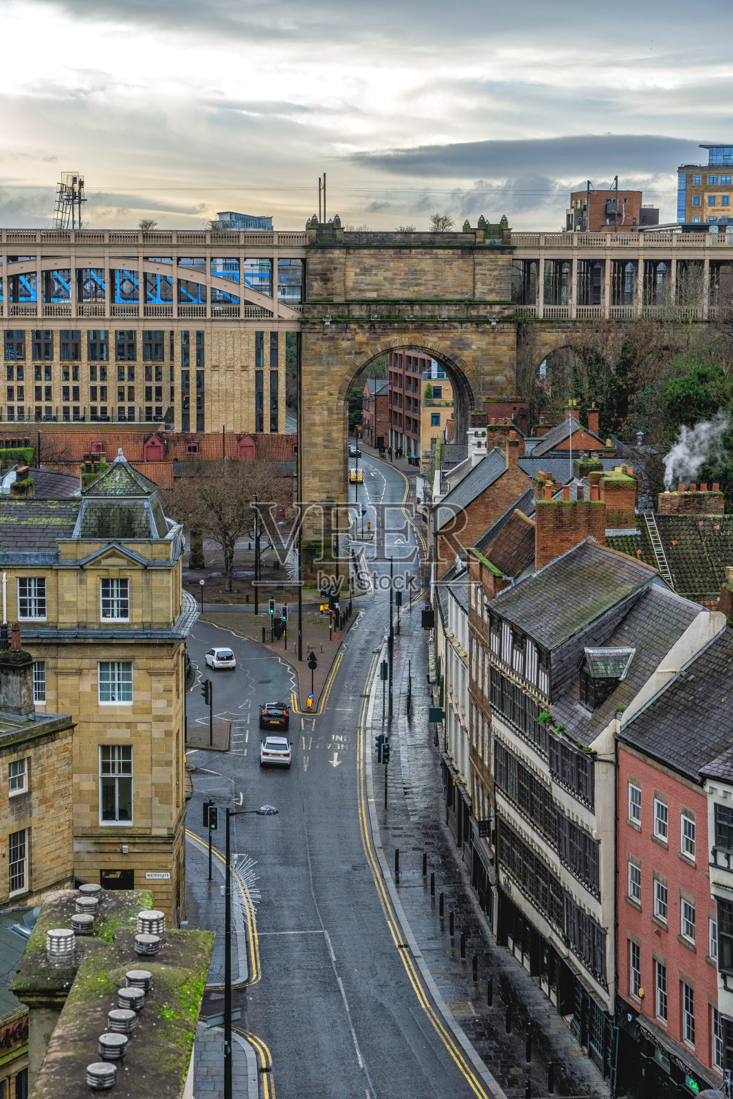 纽卡斯尔在泰恩迪恩街照片摄影图片