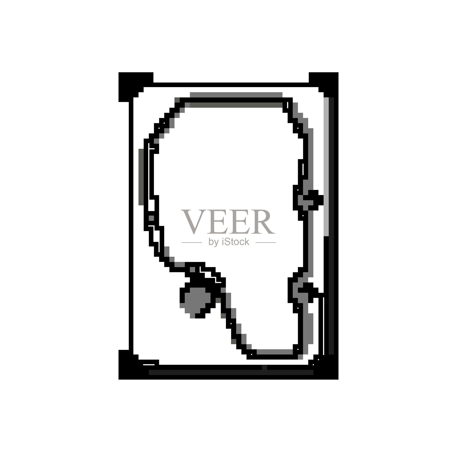 数据硬盘游戏像素艺术矢量插图插画图片素材