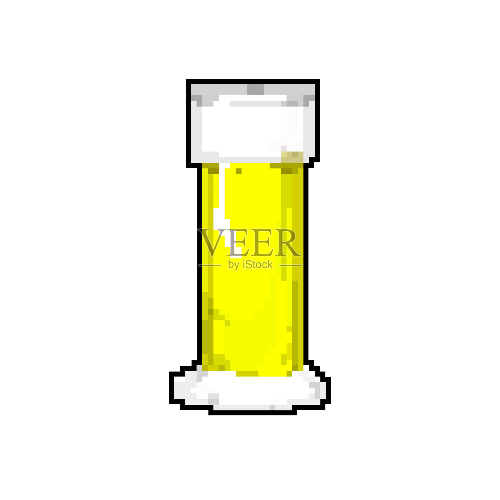 清理厕所清洁器游戏像素艺术矢量插图插画图片素材