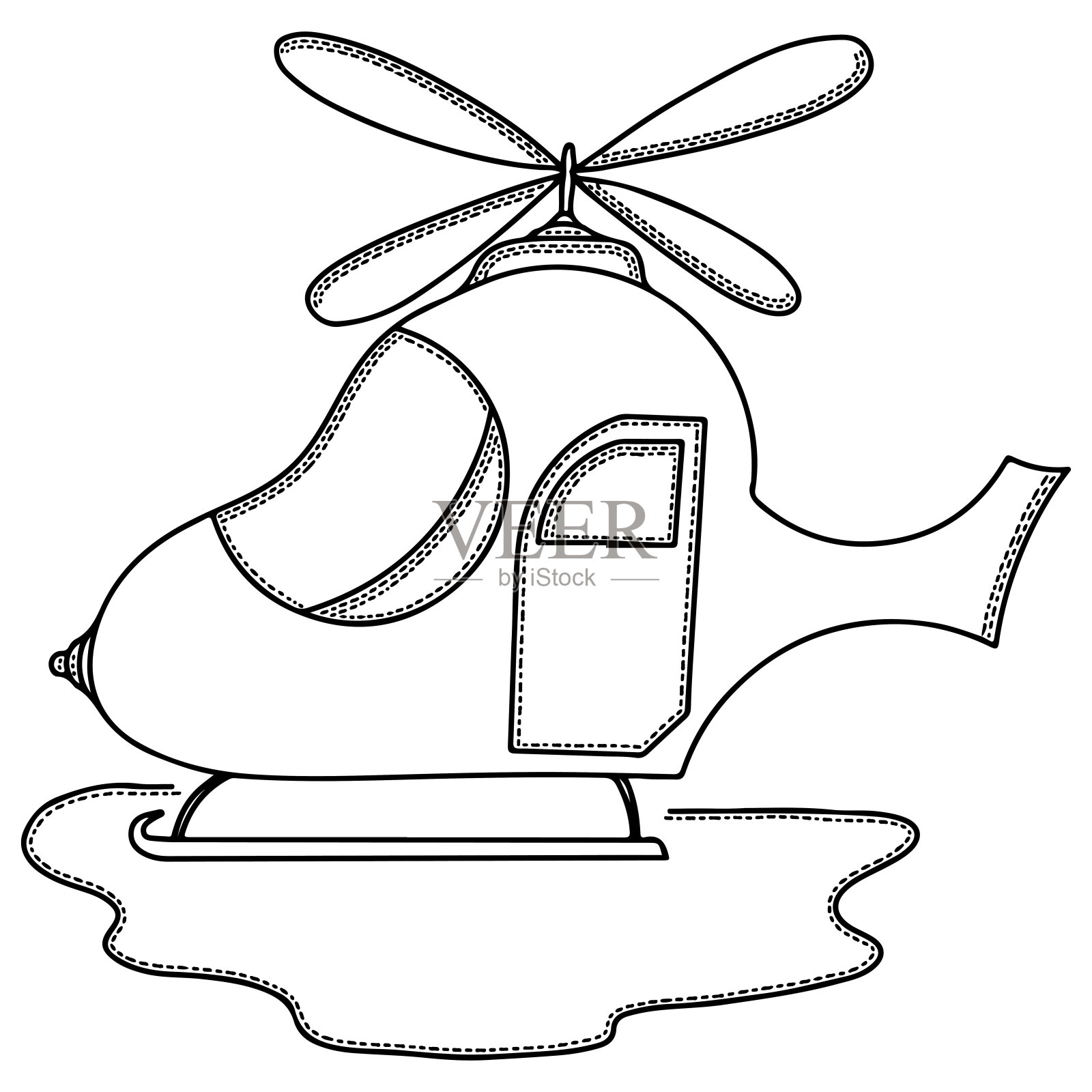 矢量飞机着色书为儿童或成人插画图片素材