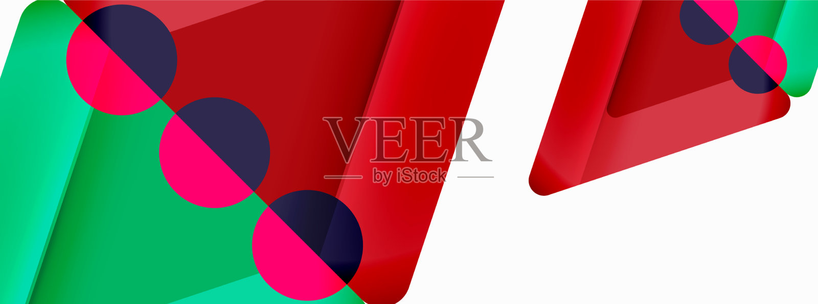 三角形和圆形的抽象背景插画图片素材