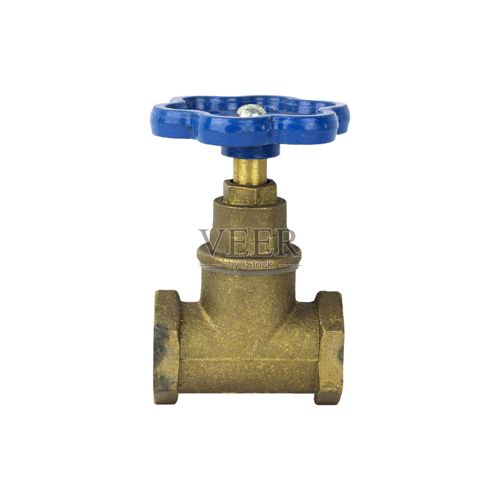 水龙头、管道连接阀、黄铜管道闸阀与背景隔离照片摄影图片