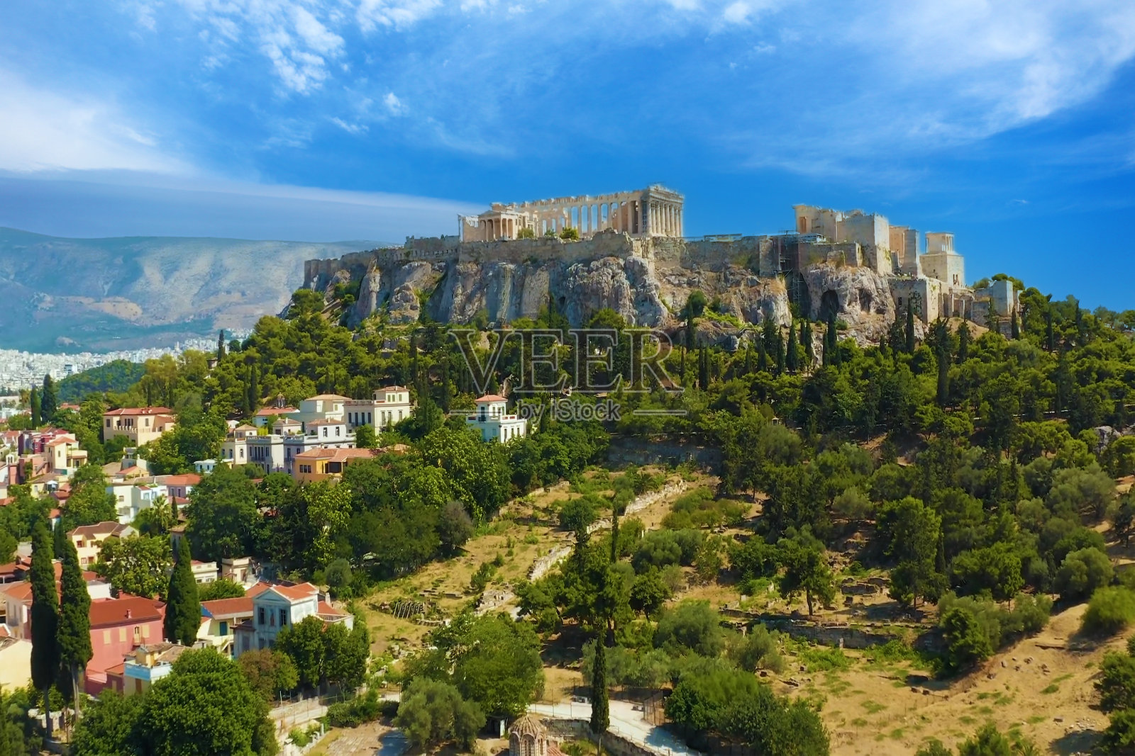 雅典，希腊著名的旅游胜地照片摄影图片
