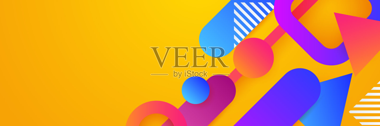 五彩缤纷抽象现代科技插画图片素材