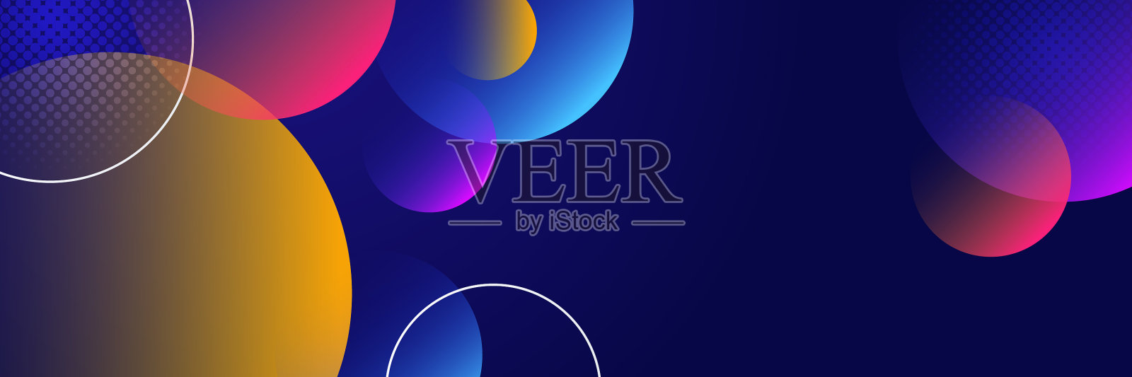 抽象色彩缤纷的彩旗技术插画图片素材