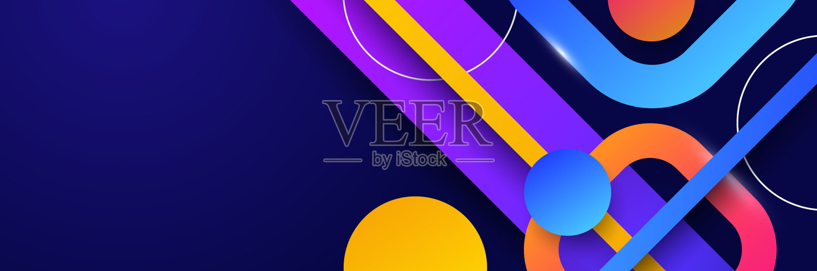 五彩缤纷抽象现代科技插画图片素材