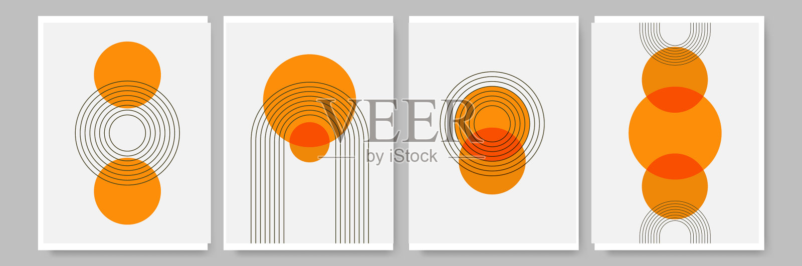 现代抽象几何海报封面最小插画图片素材