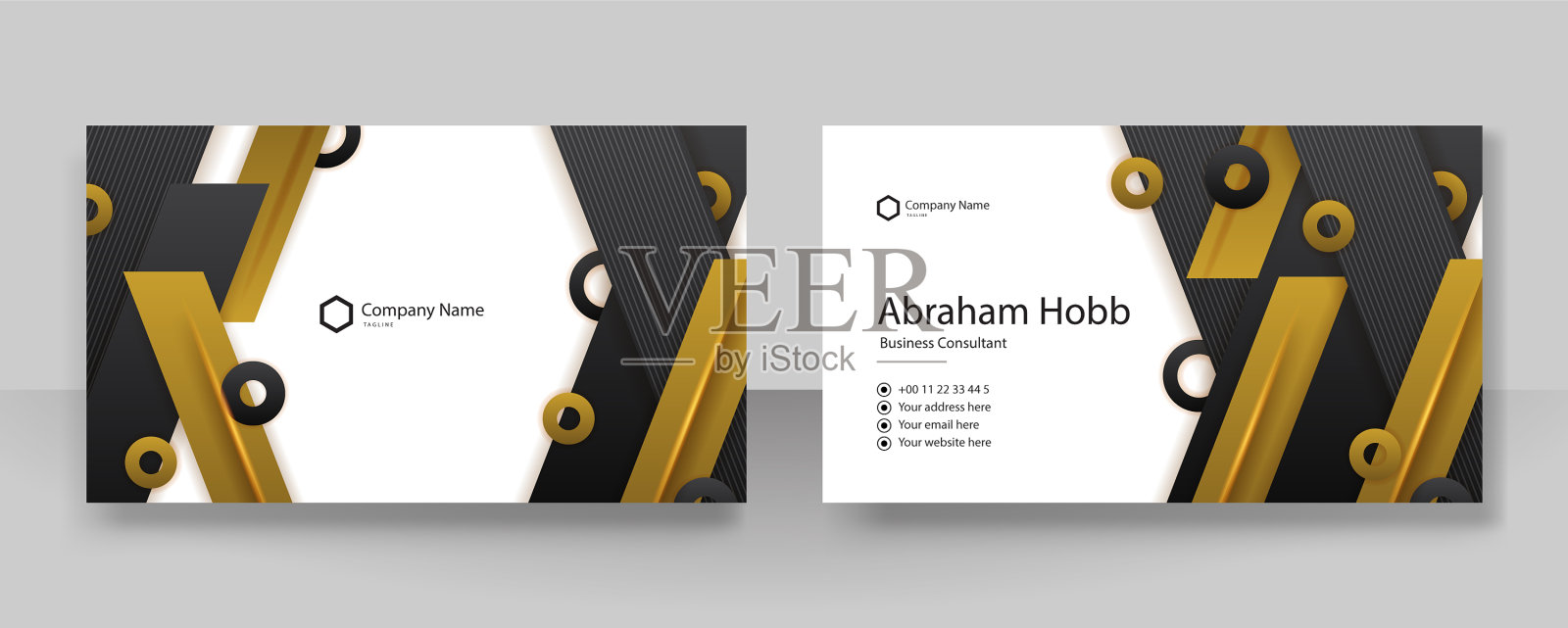 现代创意和干净的名片模板插画图片素材