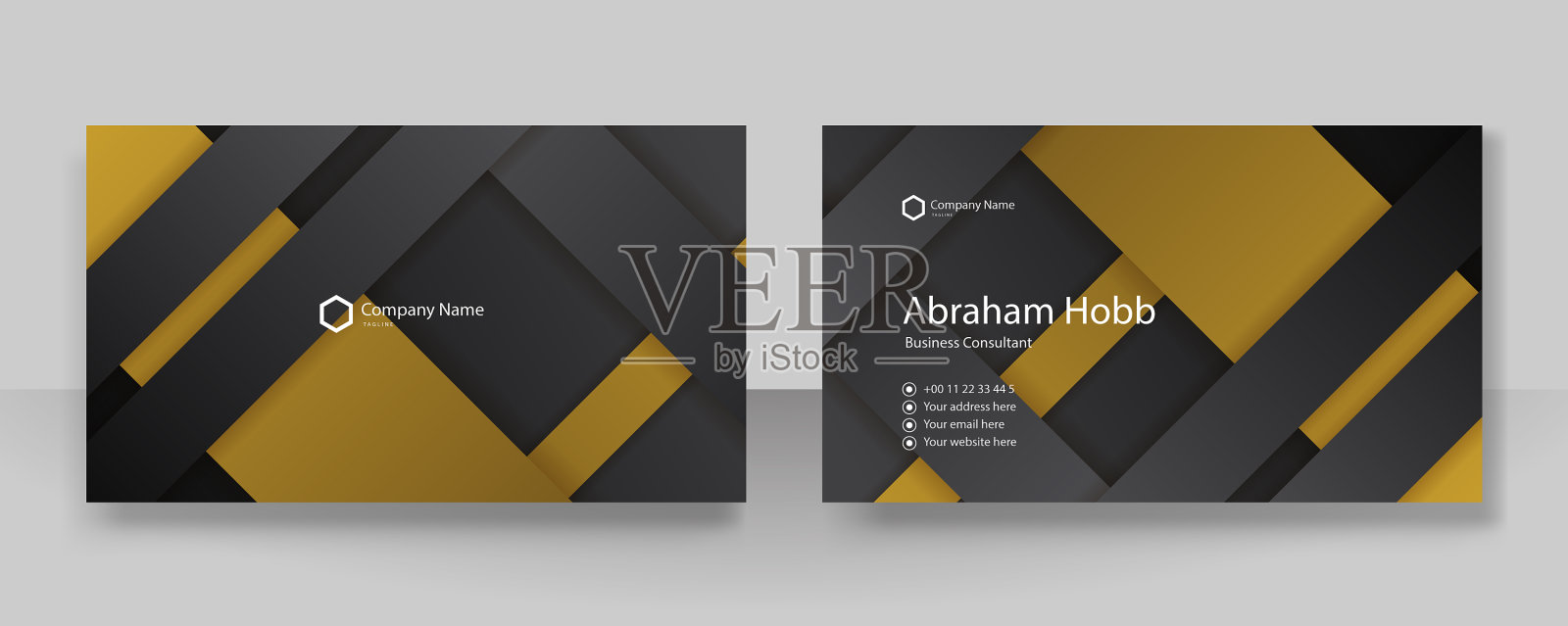 现代创意和干净的名片模板插画图片素材