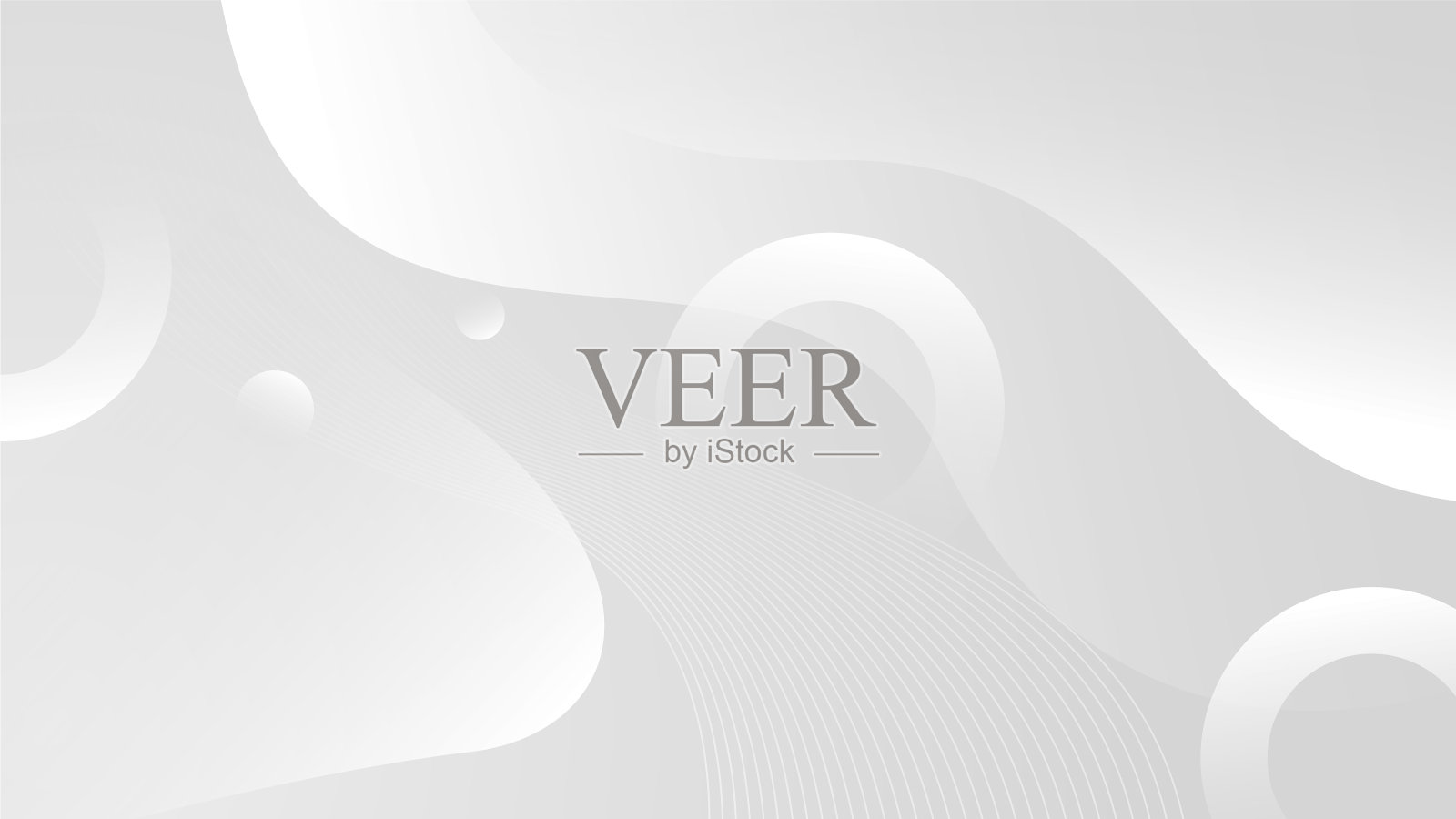 抽象的白色波浪形状与未来的概念插画图片素材