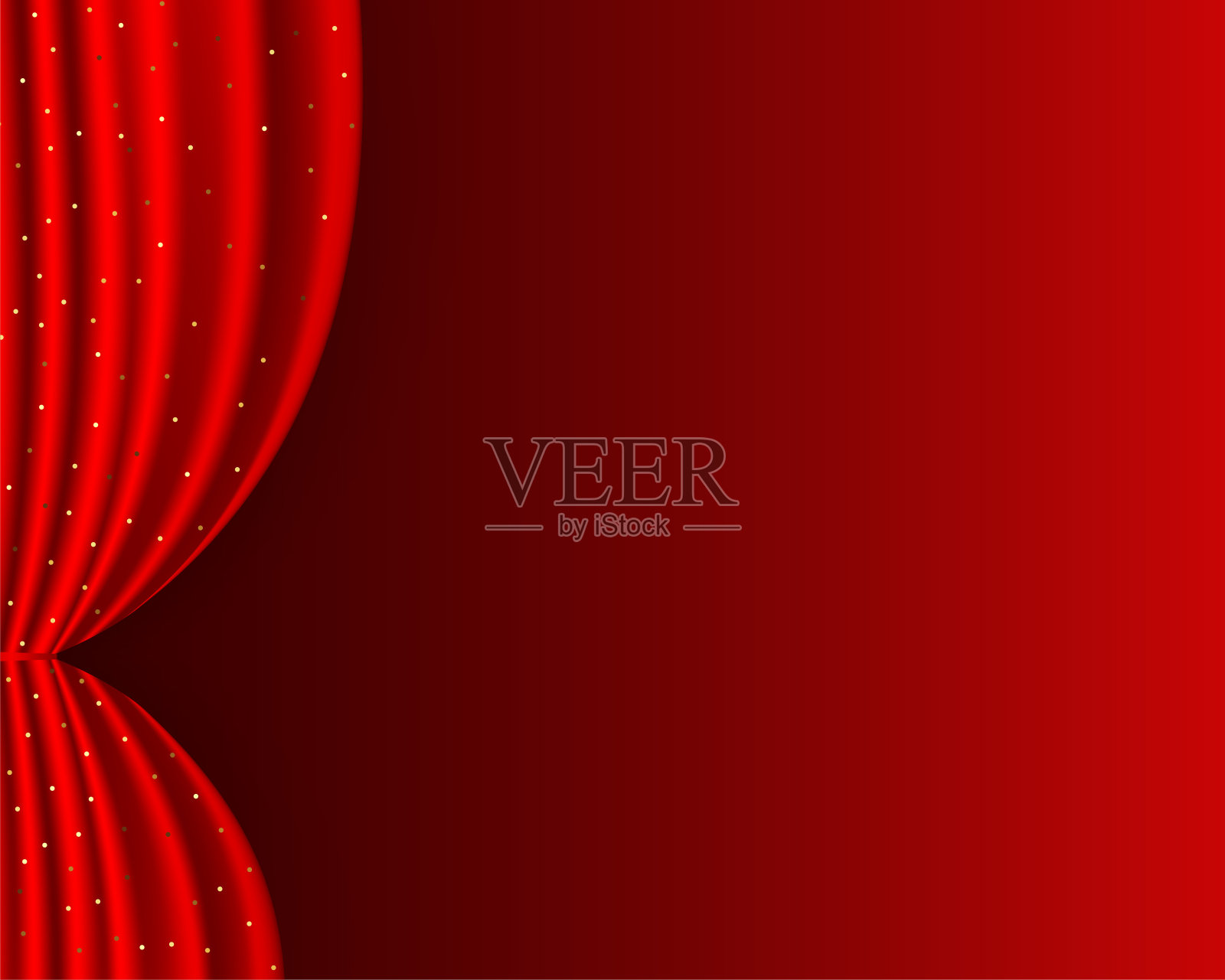 带有文本空间的垂坠式窗帘背景横幅插画图片素材