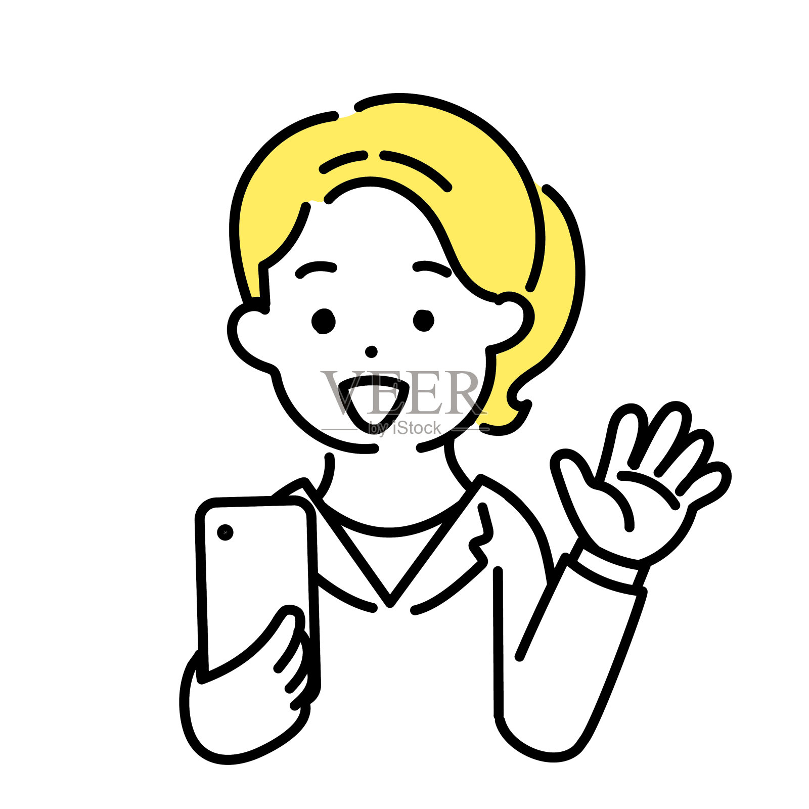 可爱人物插画系列_女上班族插画图片素材