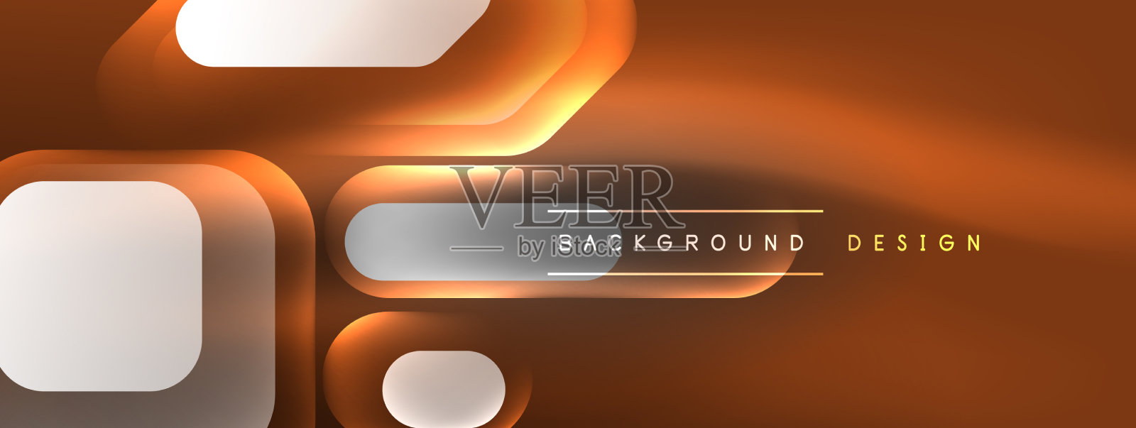 发光的霓虹几何元素抽象插画图片素材