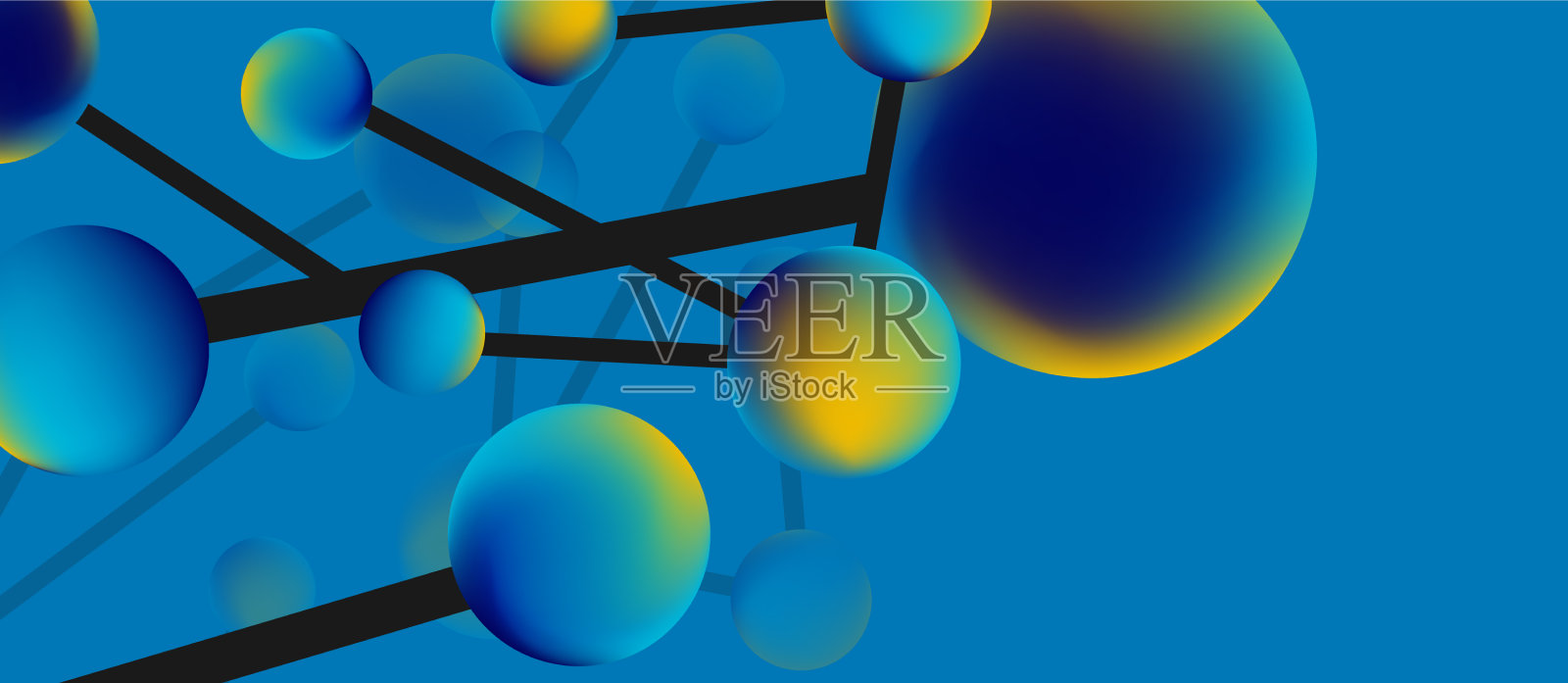 线点连接几何登陆页插画图片素材