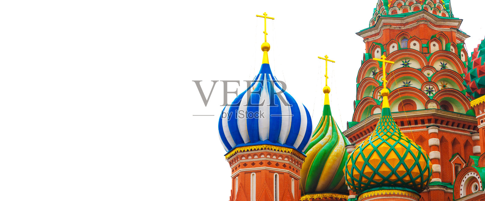 俄罗斯莫斯科圣巴西尔大教堂的圆顶照片摄影图片