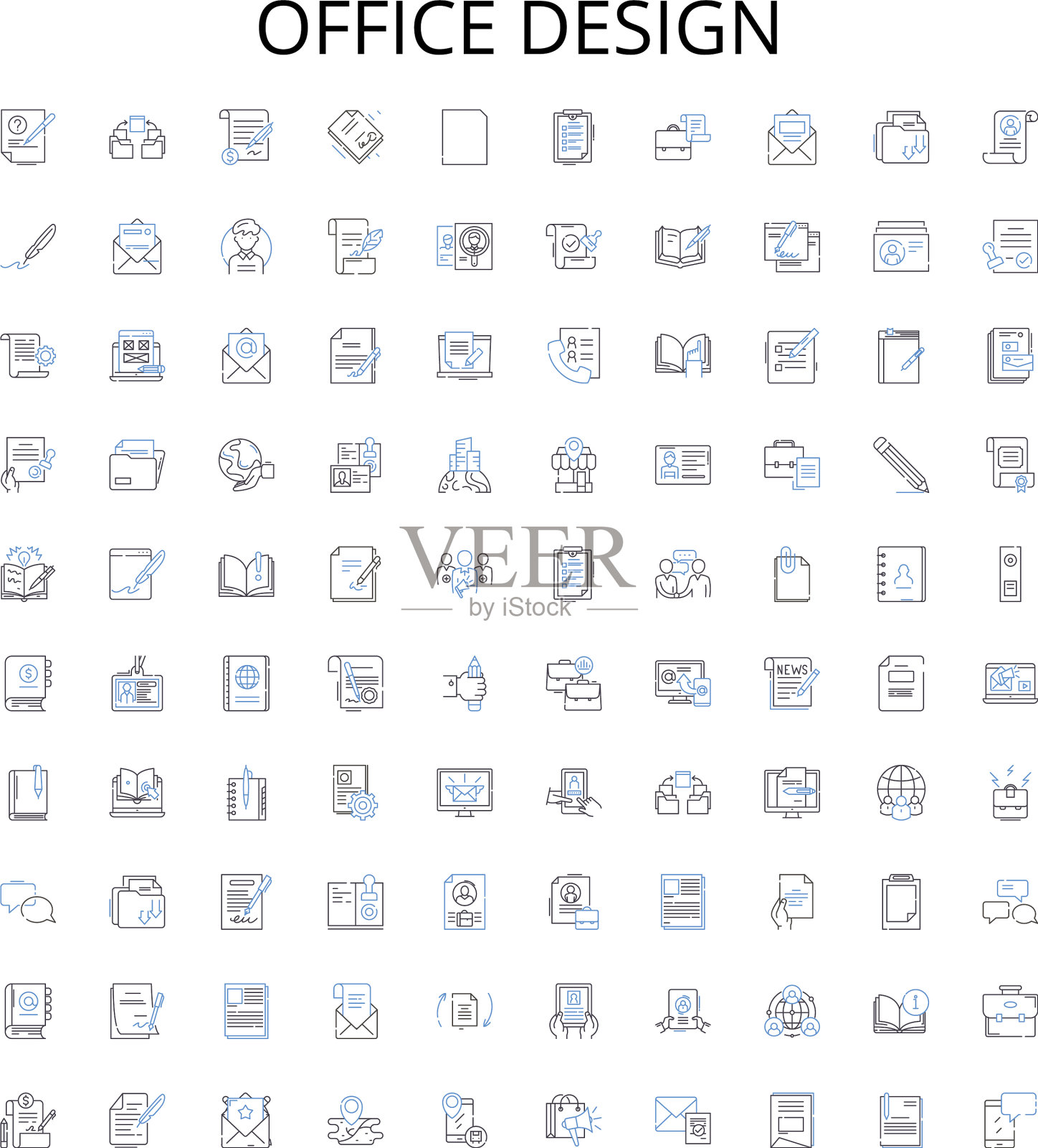 办公室设计大纲图标集合办公室图标素材